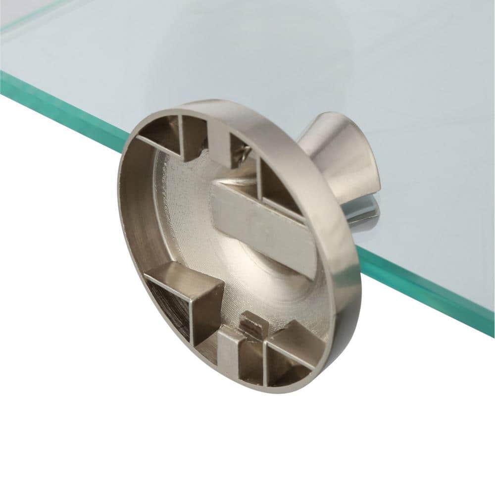 Delta Extensions 8 in. Glass Corner Shelf with Rail in Brushed Nickel - Image 6