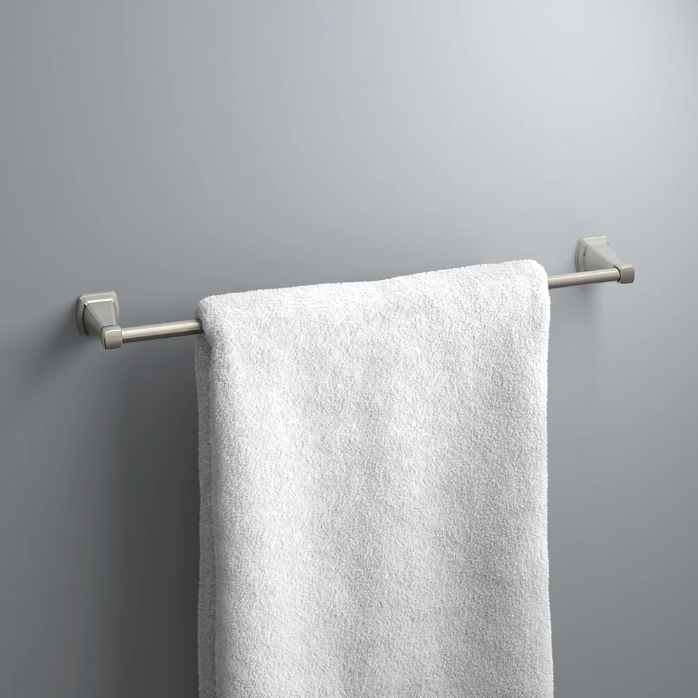 Delta Flynn 18-in Brushed Nickel Wall Mount Single Towel Bar, Adjustable to 24-in - Image 2