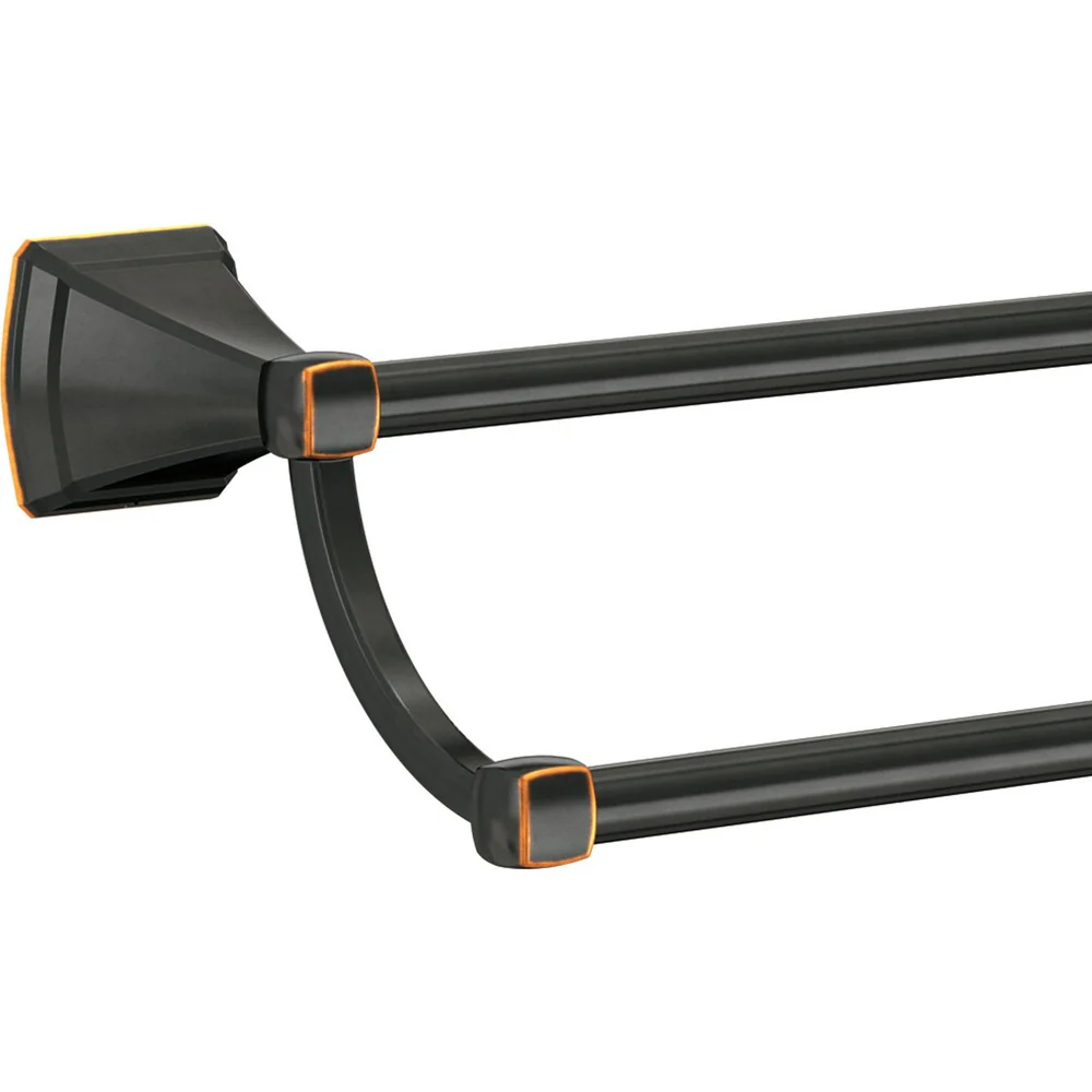 Delta Flynn 24-in Double Oil Rubbed Bronze Wall Mount Double Towel Bar - Image 4