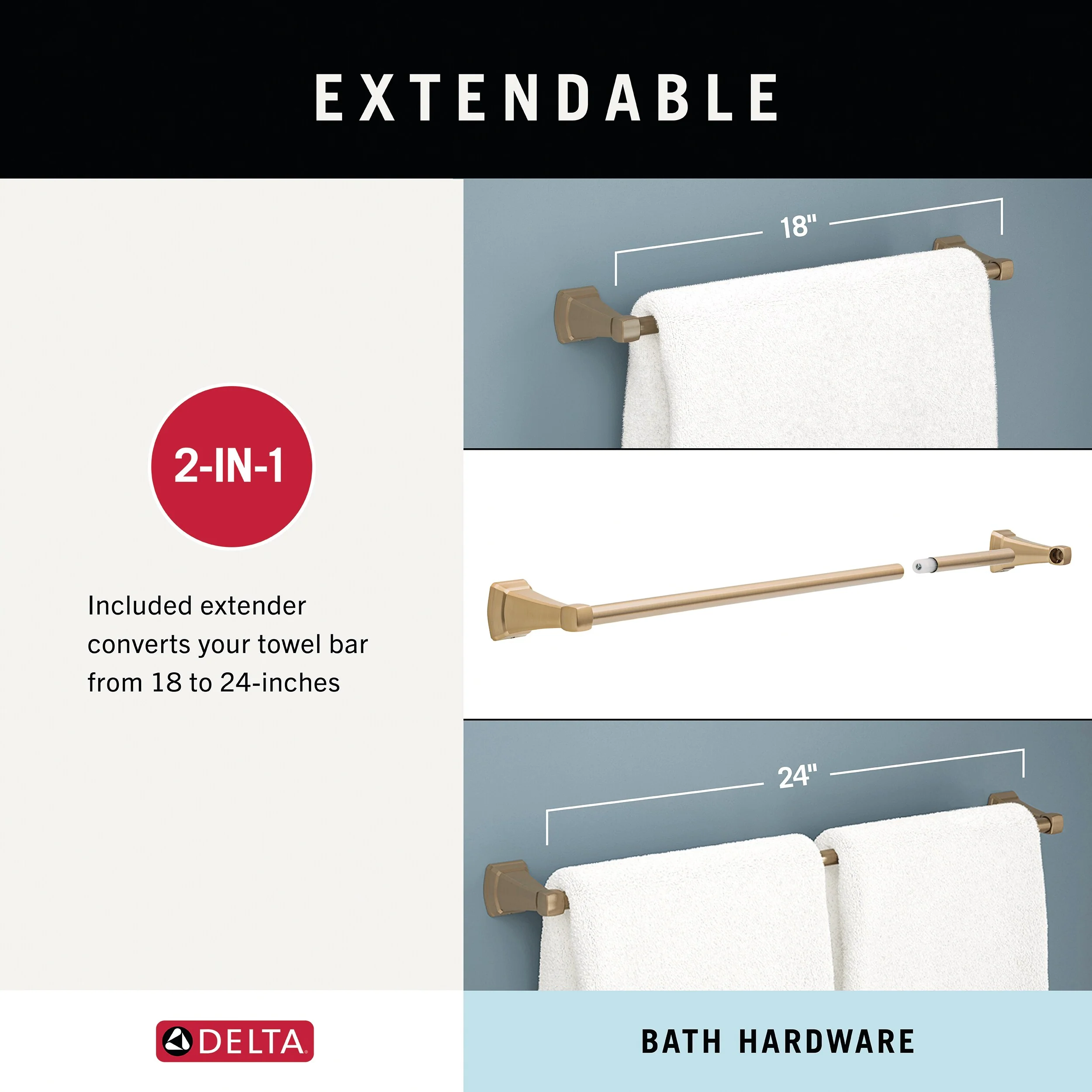 Delta Flynn 3-Piece SpotShield Brushed Nickel Bathroom Hardware Set (Towel Bar, Toilet Paper Holder, Towel Ring) - Image 8