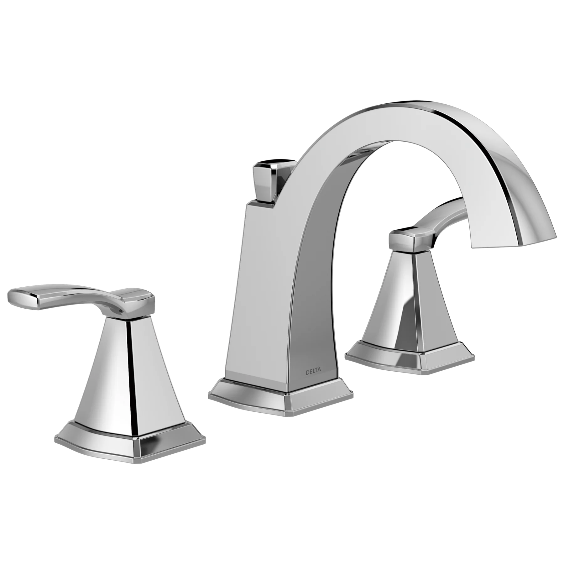 Delta Flynn Chrome 2-Handle Widespread WaterSense Bathroom Sink Faucet with Drain