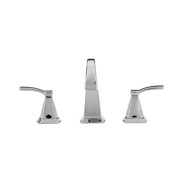 Delta Flynn Chrome 2-Handle Widespread WaterSense Bathroom Sink Faucet with Drain - Image 2