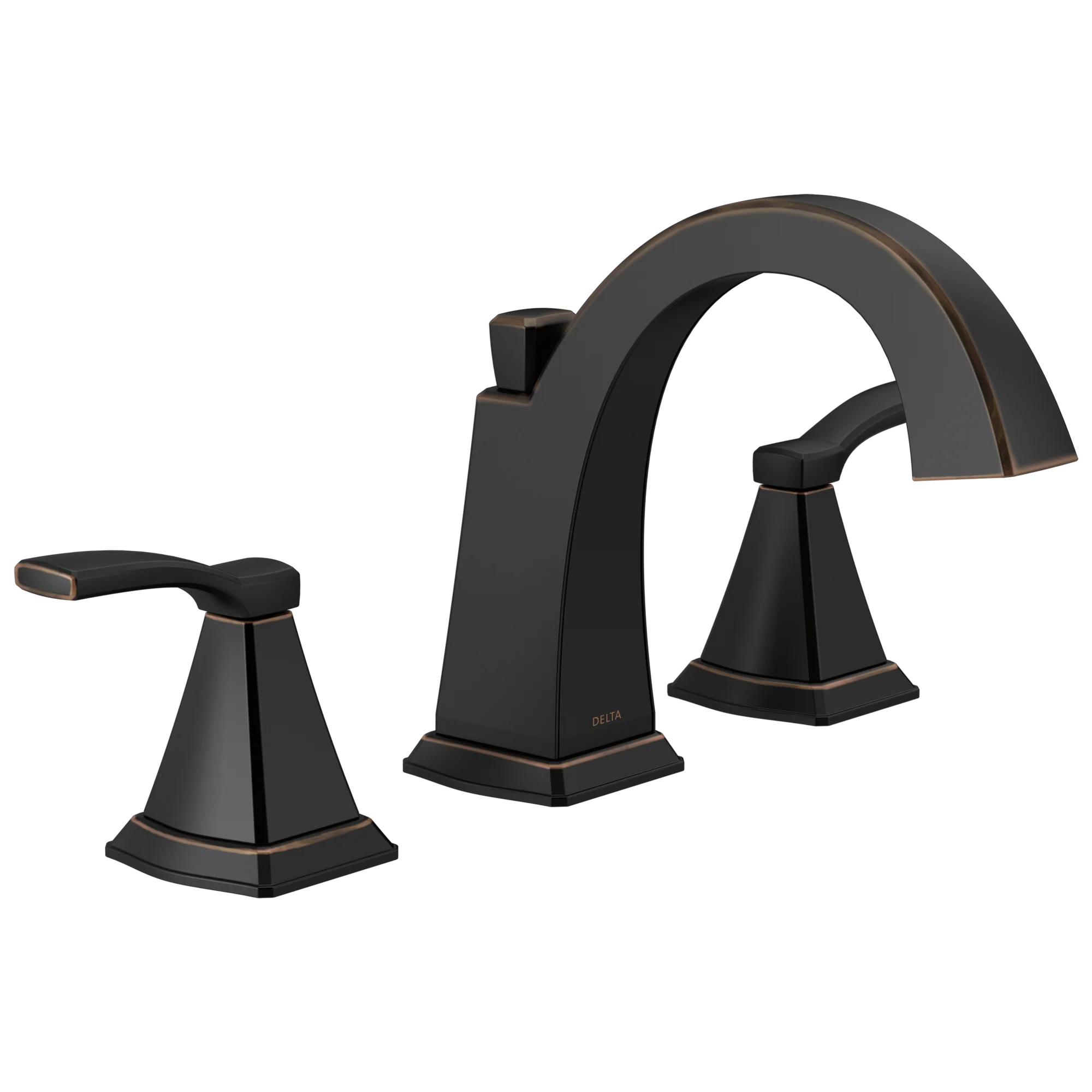 Delta Flynn Oil Rubbed Bronze 2-Handle Widespread WaterSense Bathroom Sink Faucet with Drain - Image 4