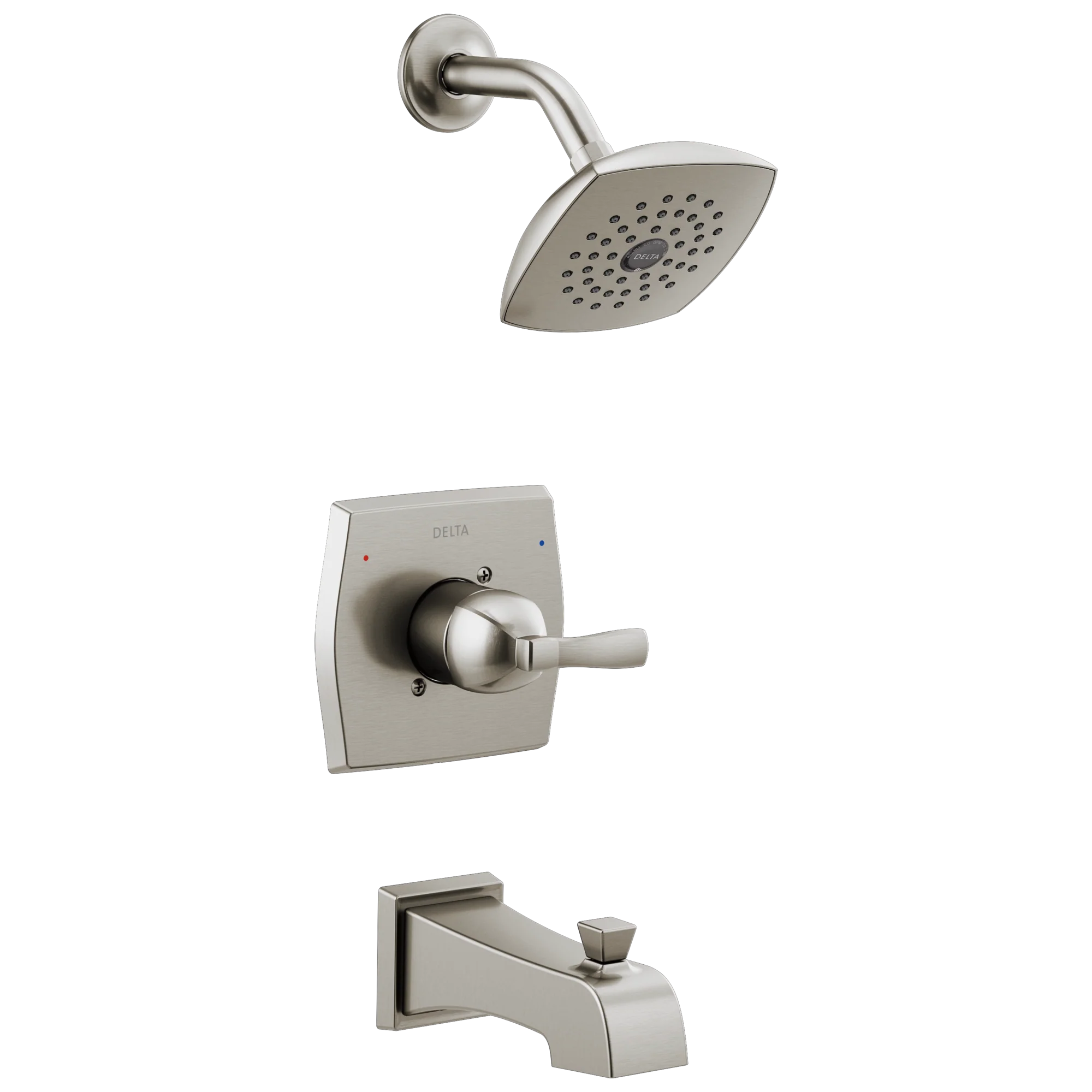 Delta Flynn Stainless 1-Handle Bathtub and Shower Faucet with Valve