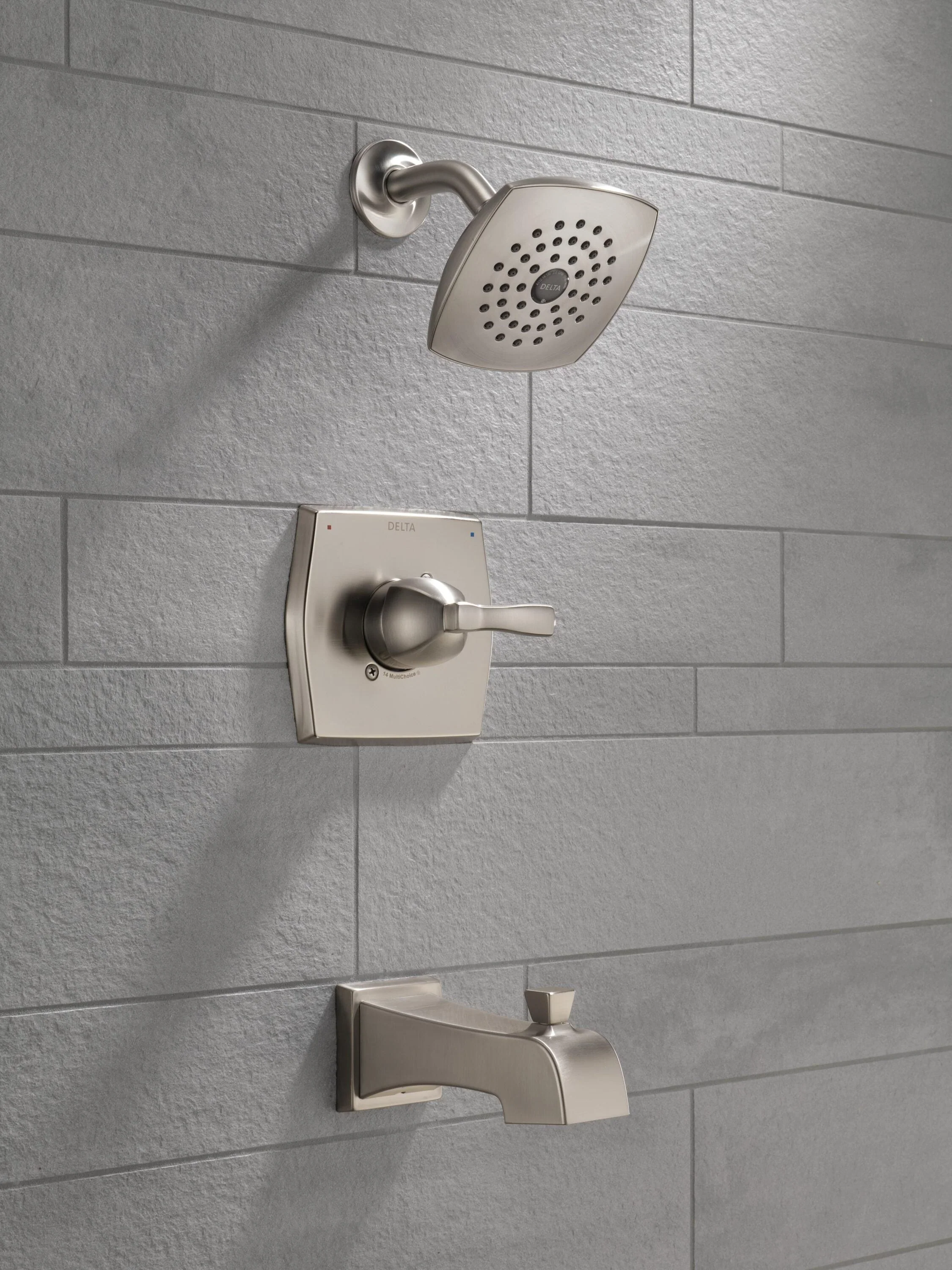 Delta Flynn Stainless 1-Handle Bathtub and Shower Faucet with Valve - Image 8