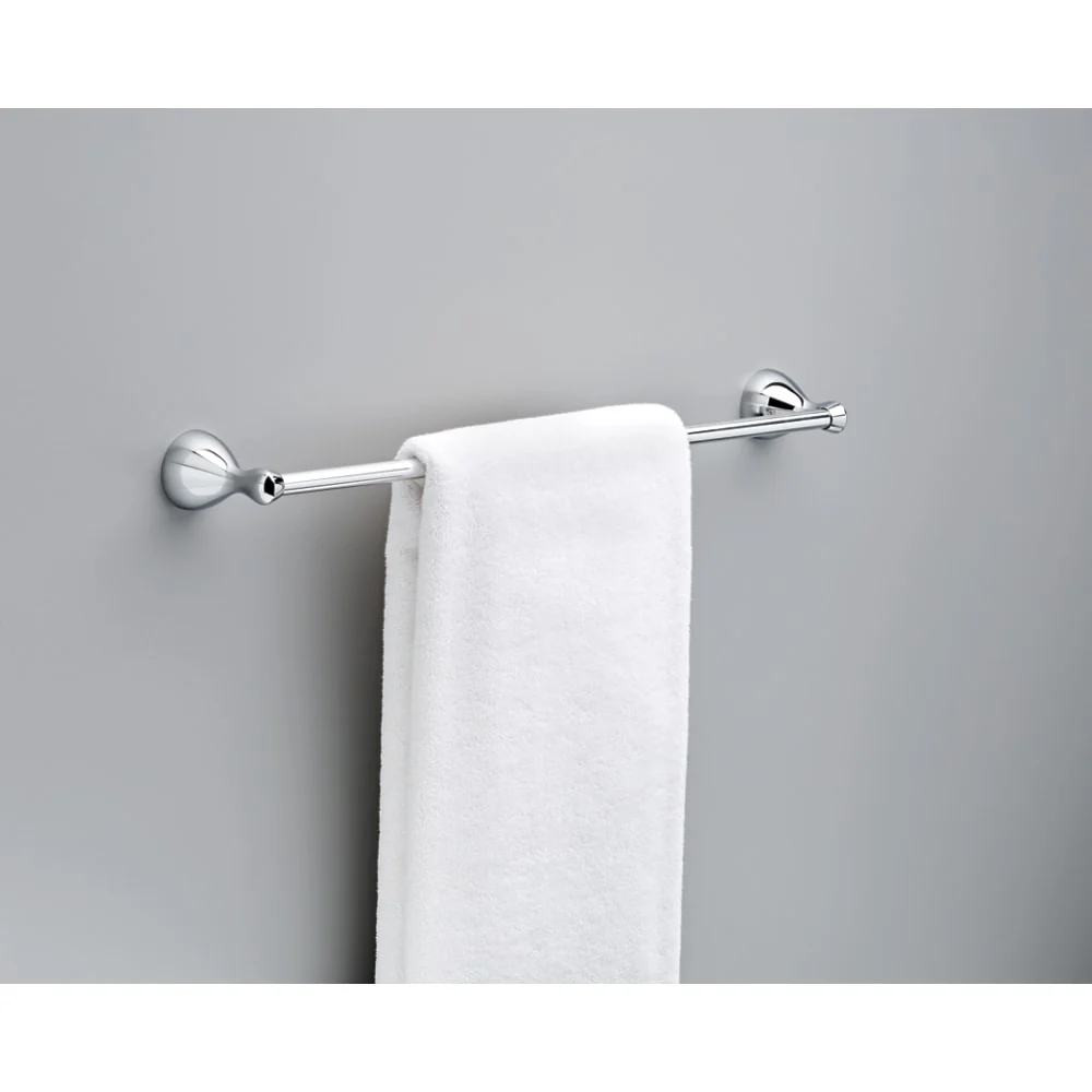 Delta Foundations 24-in Polished Chrome Wall-Mount Single Towel Bar - Image 2