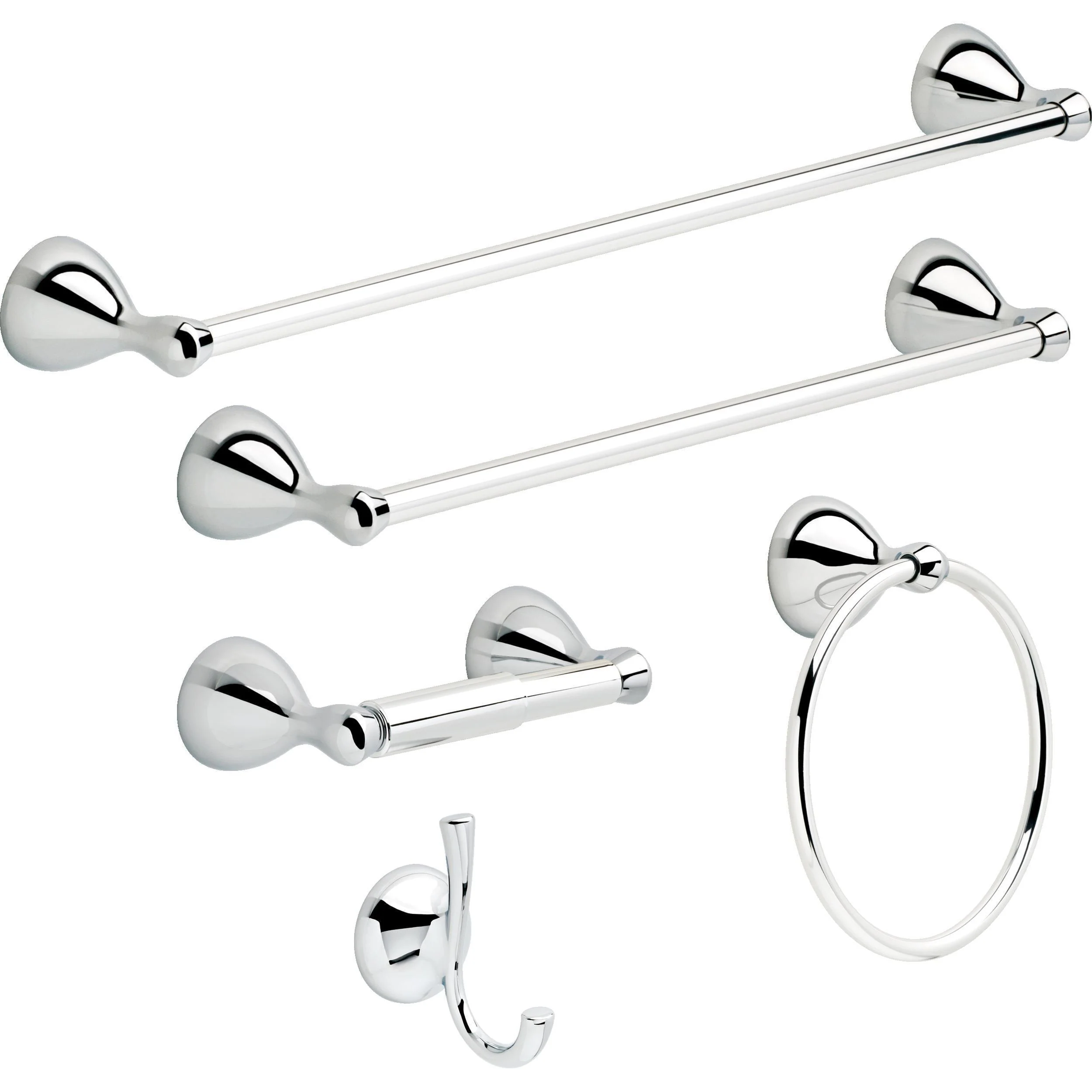 Delta Foundations 24-in Polished Chrome Wall-Mount Single Towel Bar - Image 3