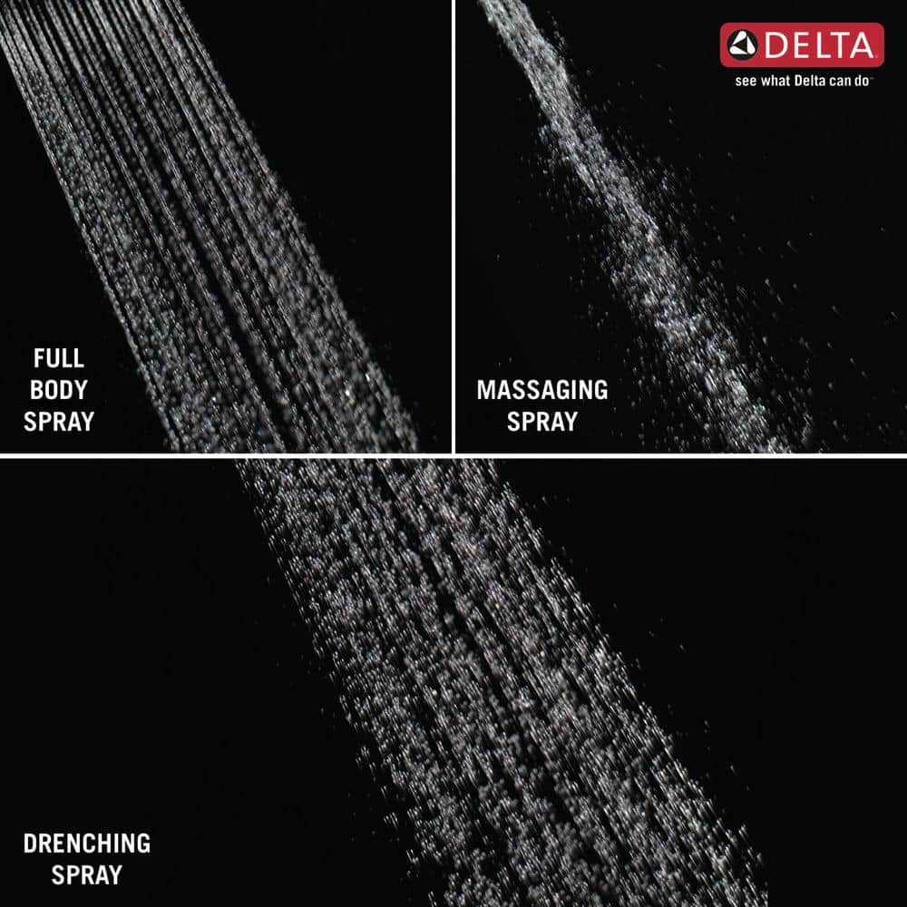Delta Foundations 3-Spray 3-5/8 in. Wall-Mount Fixed Shower Head in Chrome - Image 4