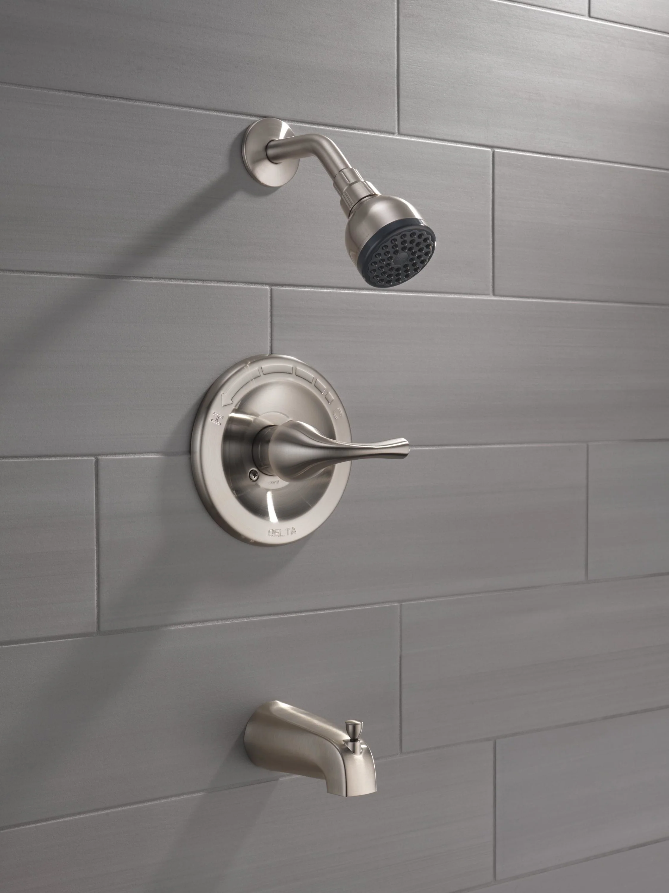 Delta Foundations Brushed Nickel 1-Handle Bathtub and Shower Faucet with Valve - Image 4