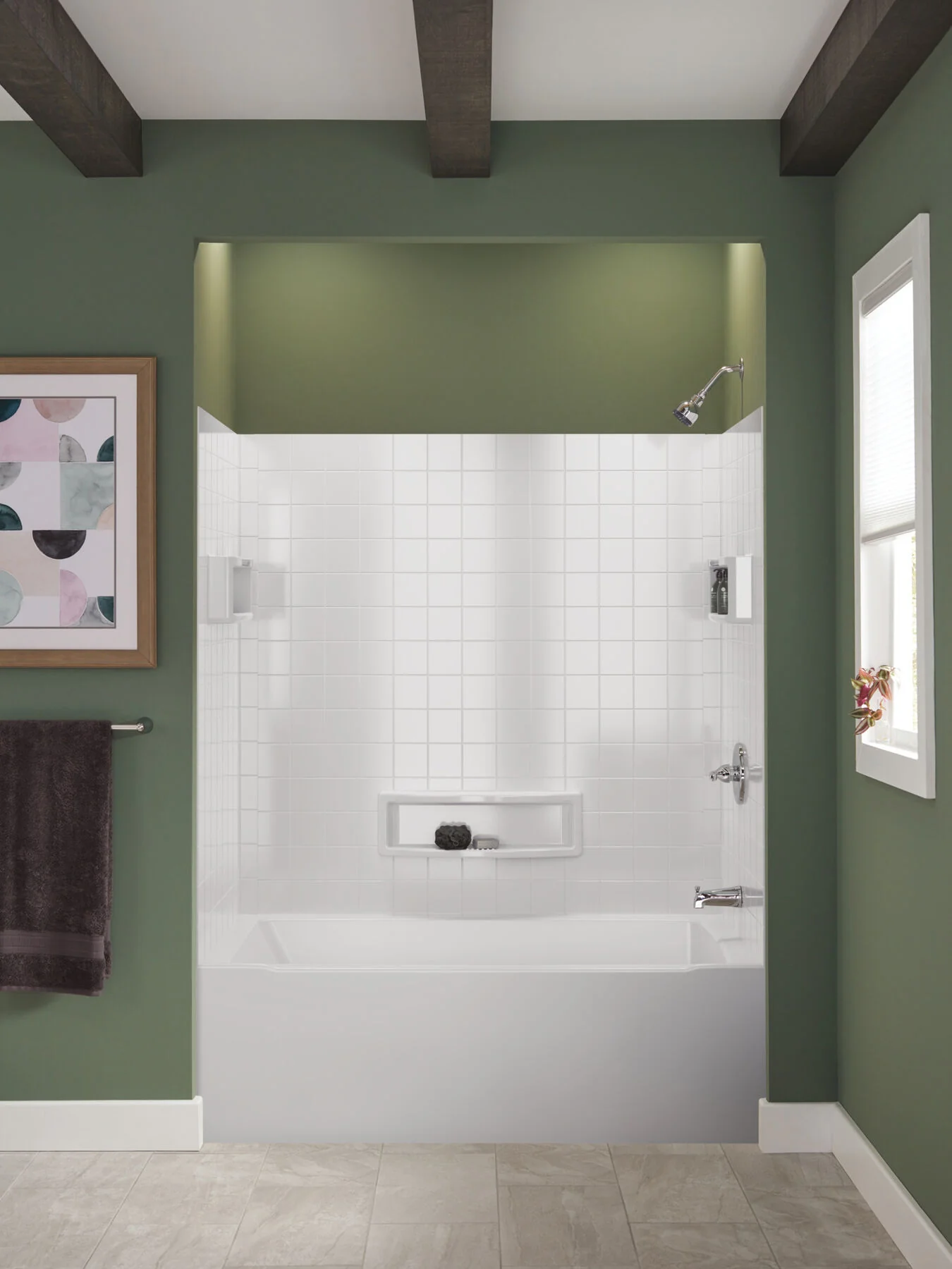 Delta Foundations Chrome 1-Handle Bathtub and Shower Faucet with Valve - Image 2