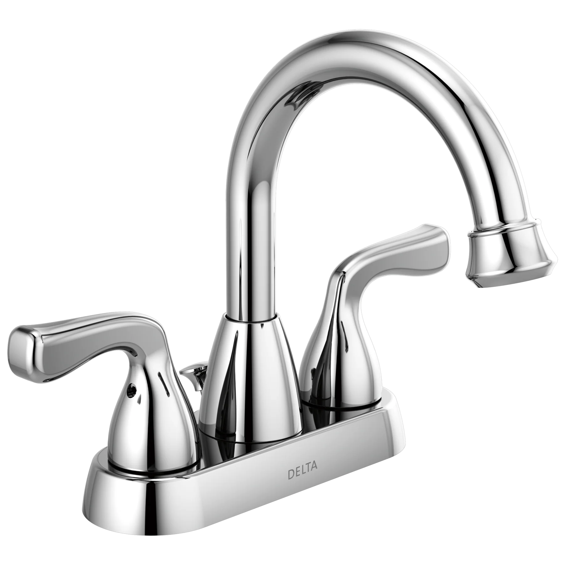Delta Foundations Chrome 2-Handle 4-in Centerset WaterSense Bathroom Sink Faucet with Drain