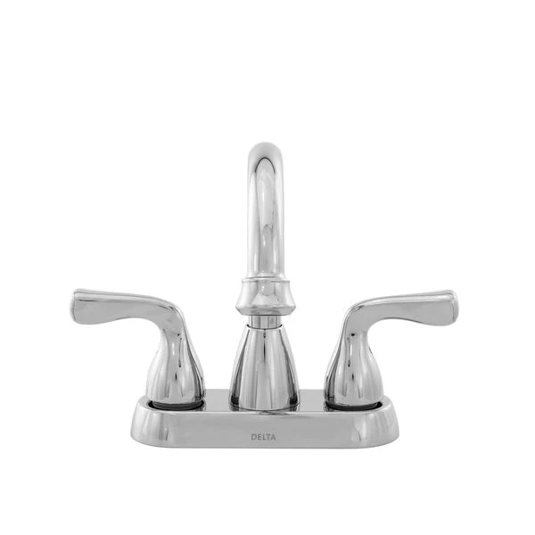 Delta Foundations Chrome 2-Handle 4-in Centerset WaterSense Bathroom Sink Faucet with Drain - Image 2