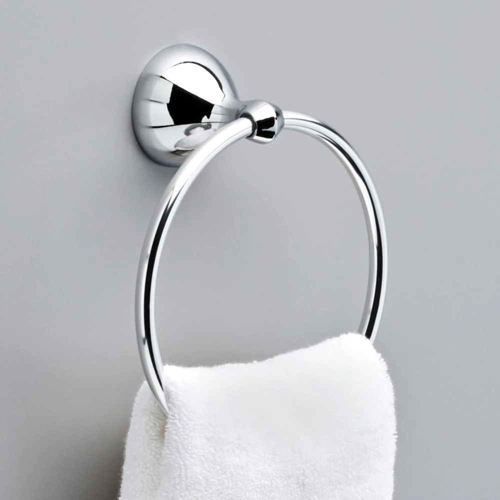 Delta Foundations Polished Chrome Wall Mount Towel Ring - Image 2