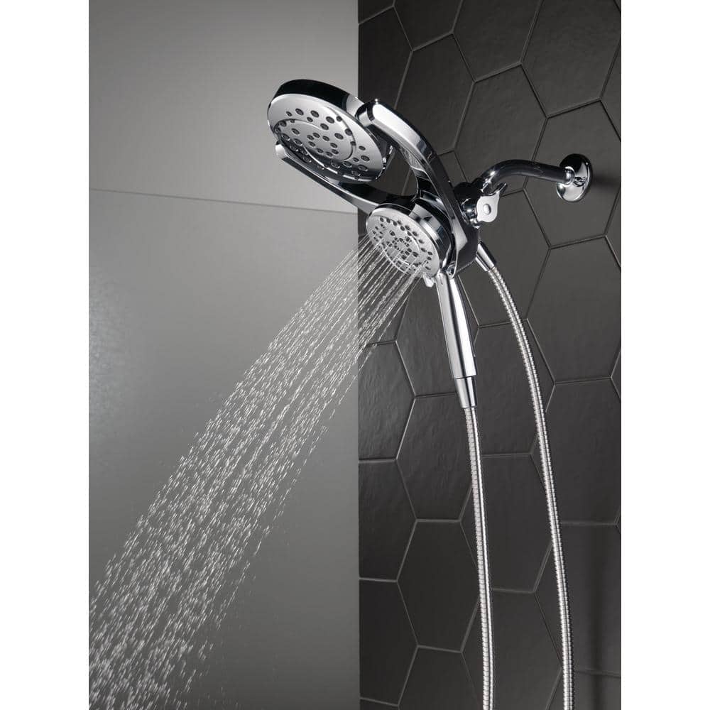 Delta HydroRain Chrome Two-in-One 4-Spray Dual Shower Head with Hand Shower, 1.75 GPM (6.6 LPM), 6 in. - Image 8