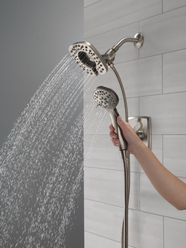 Delta In2ition Stainless 6-in Square Dual/Combo Shower Head, 1.75 GPM - Image 2
