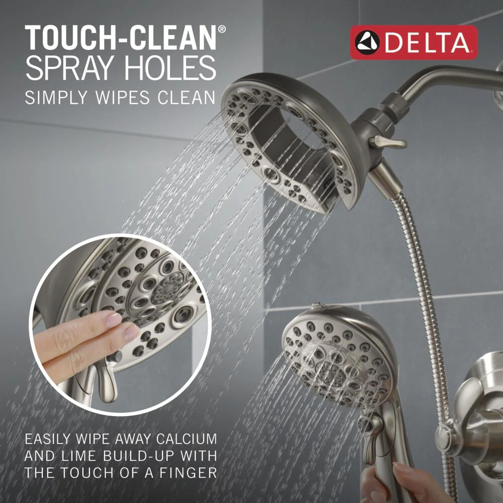Delta In2ition Universal Showering Components Satin Nickel 4-Spray Dual/Combo Shower Head, 6-in, 2.5 GPM (9.5 LPM) - Image 6