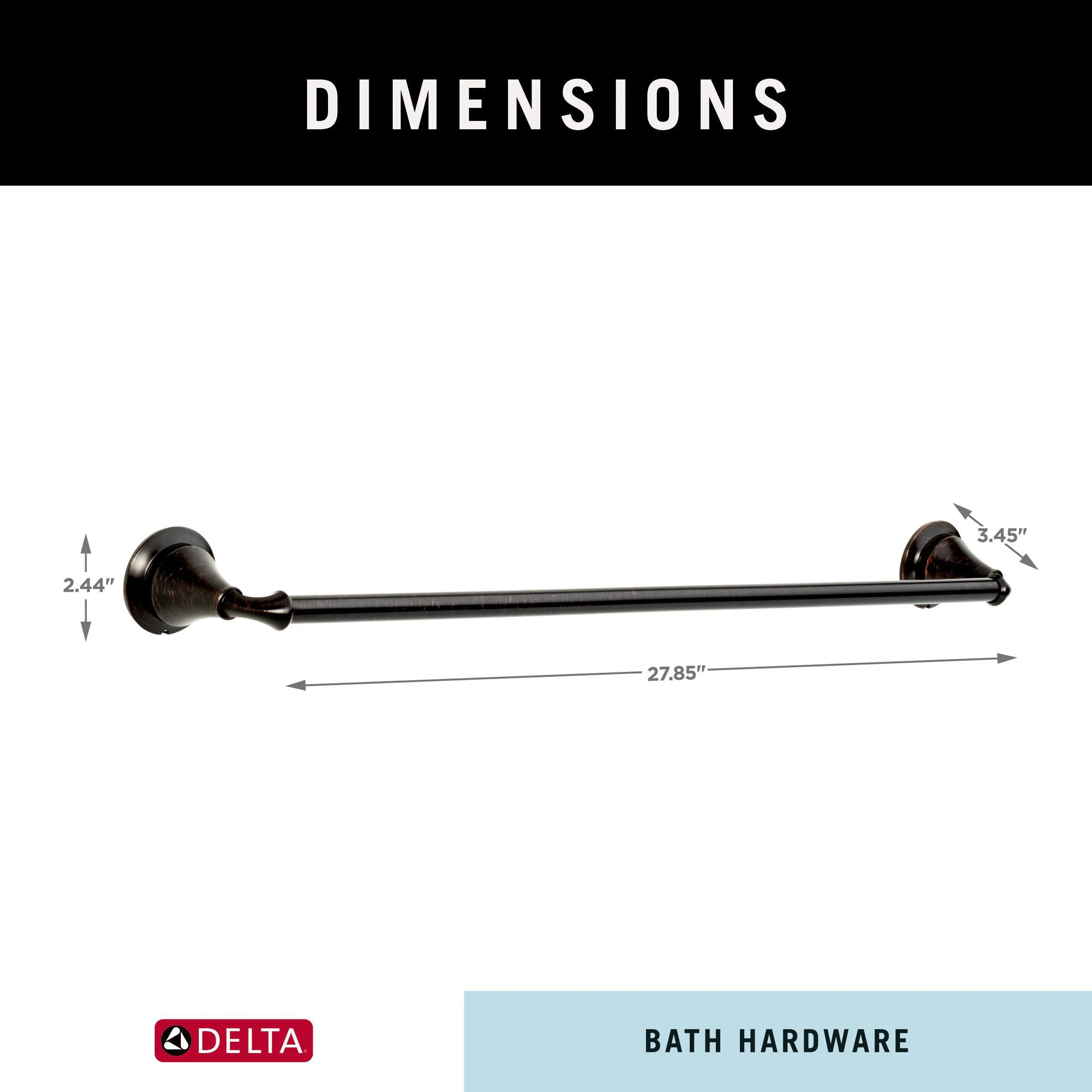 Delta Linden 24-in Venetian Bronze Wall Mount Single Towel Bar - Image 7
