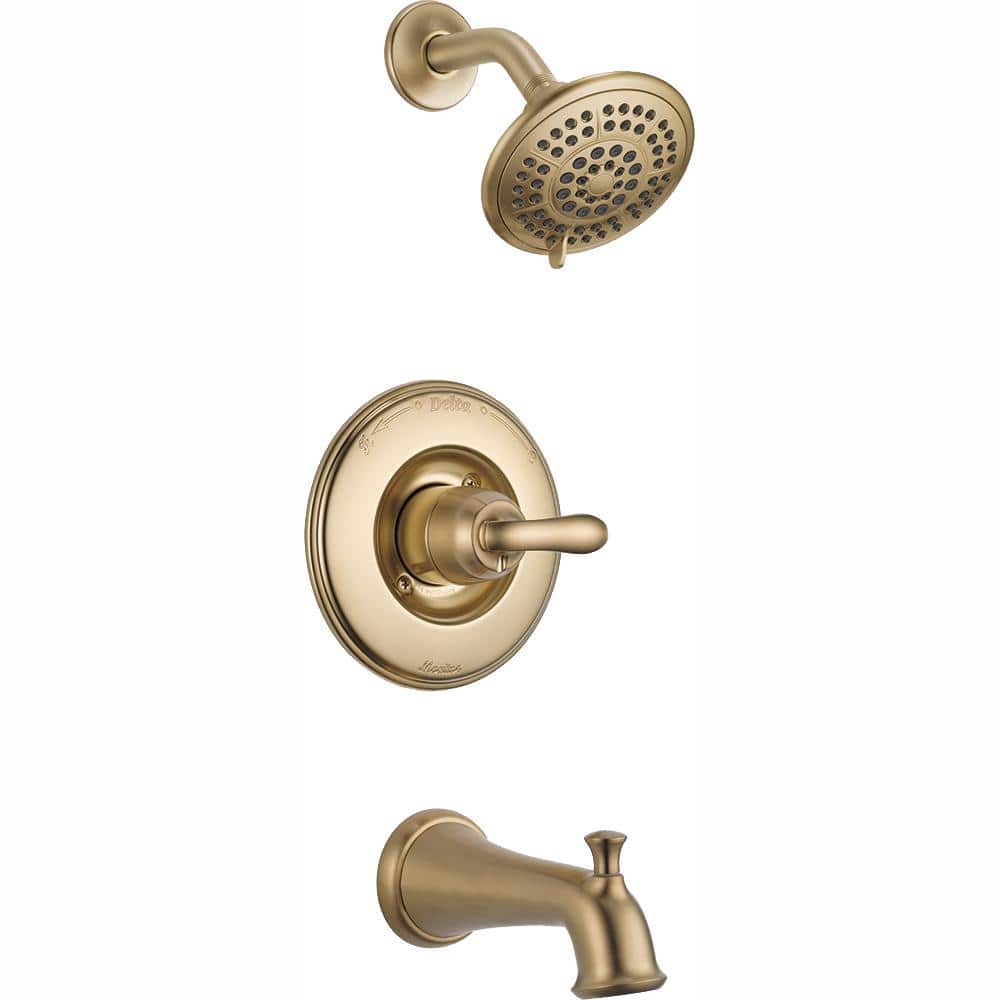 Delta Linden Champagne Bronze 1-Handle Tub and Shower Faucet Trim Kit, T14494-CZ (Valve Sold Separately)