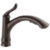 Delta Linden Venetian Bronze 1‑Handle Deck‑Mount Pull‑Out Kitchen Faucet with Deck Plate - Image 2