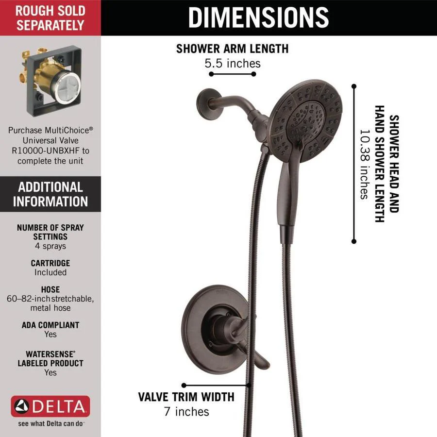 Delta Linden Venetian Bronze 1-Handle Shower Faucet - Image 3