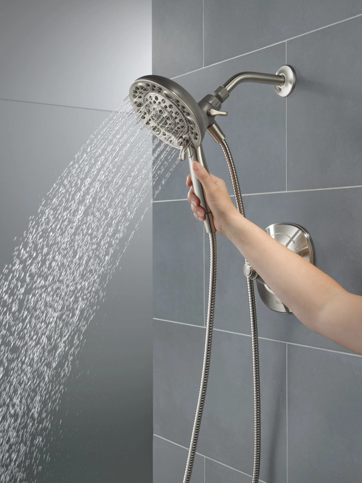 Delta Nura Stainless 1-Handle In2ition Shower Faucet with Valve, 6.5-in Round Head - Image 8
