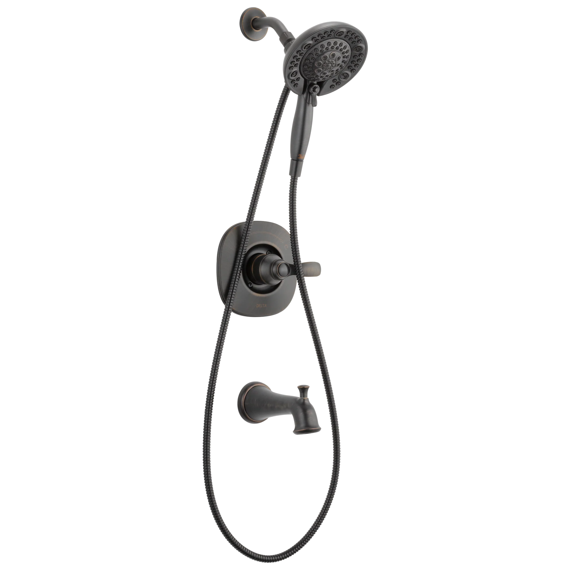 Delta Nura Venetian Bronze 1-Handle Bathtub and Shower Faucet with Valve
