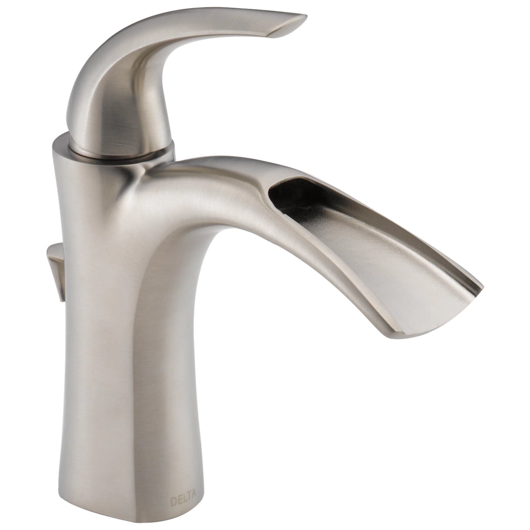 Delta Nyla Stainless Single-Handle Single Hole/4-in Centerset WaterSense Bathroom Sink Faucet with Drain