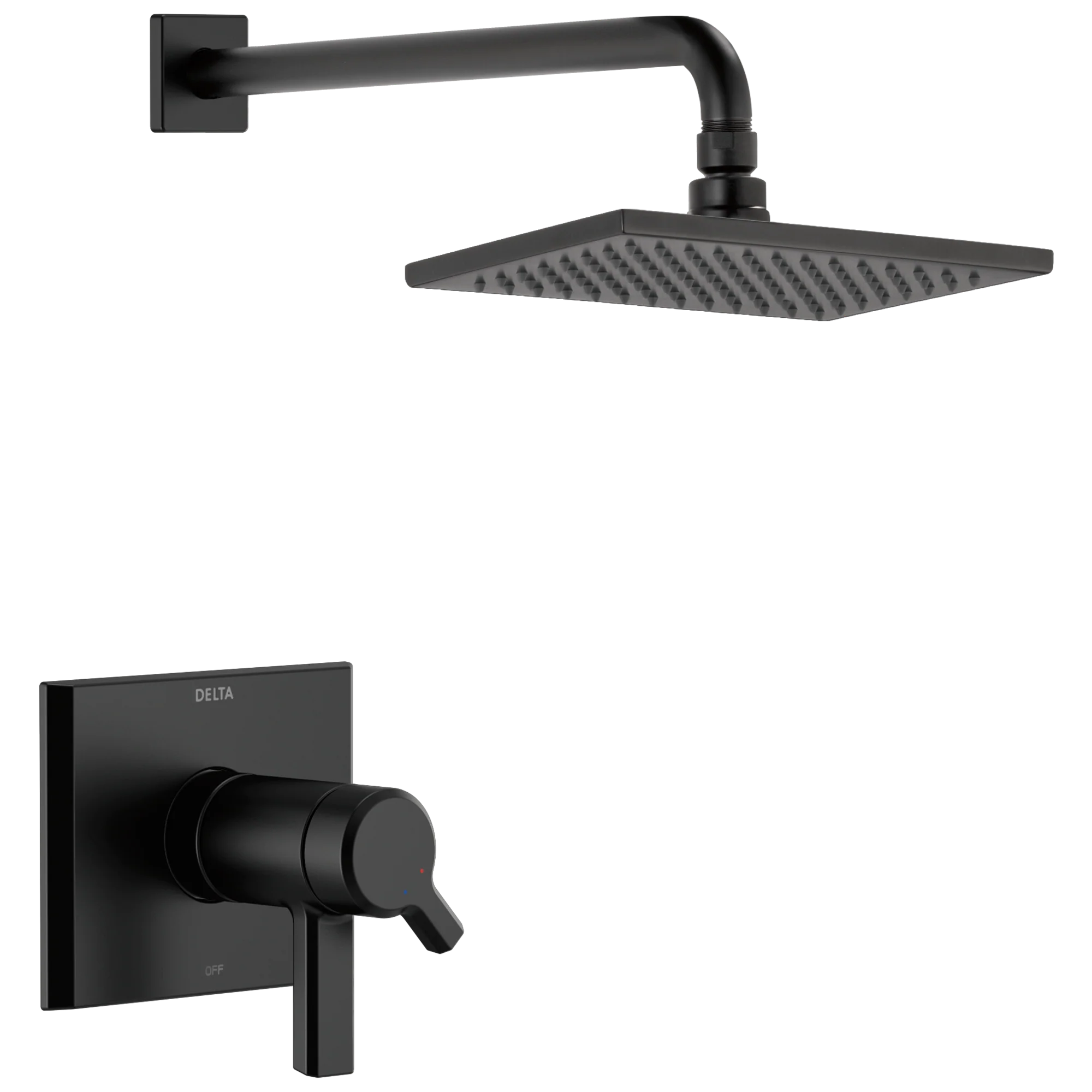 Delta Pivotal Matte Black 1-Handle Shower Faucet