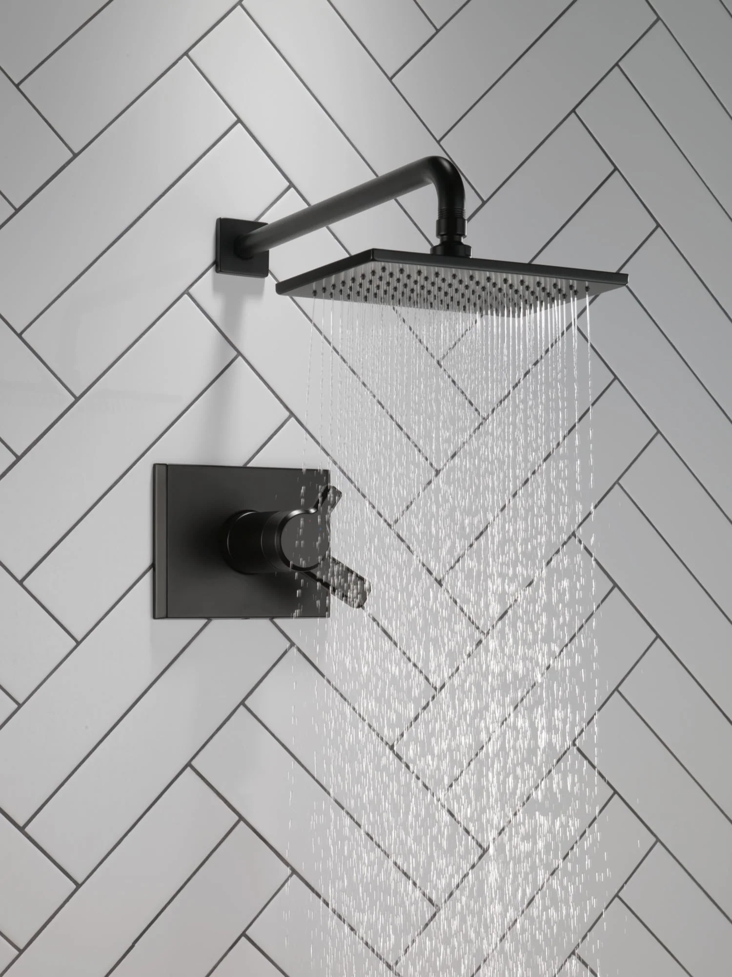 Delta Pivotal Matte Black 1-Handle Shower Faucet - Image 2