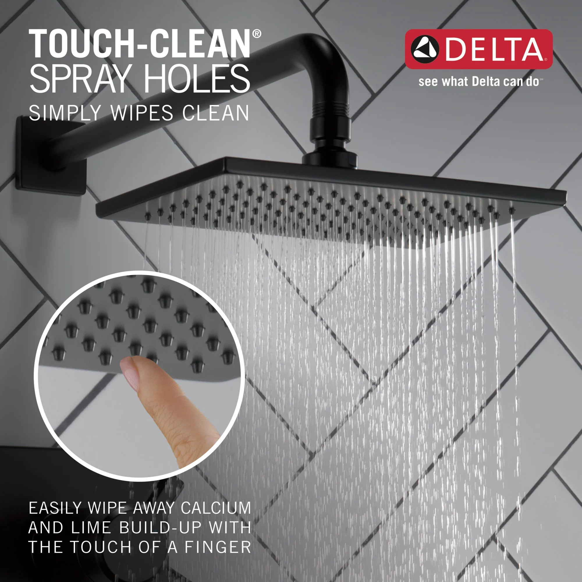 Delta Pivotal Matte Black 1-Handle Shower Faucet - Image 4
