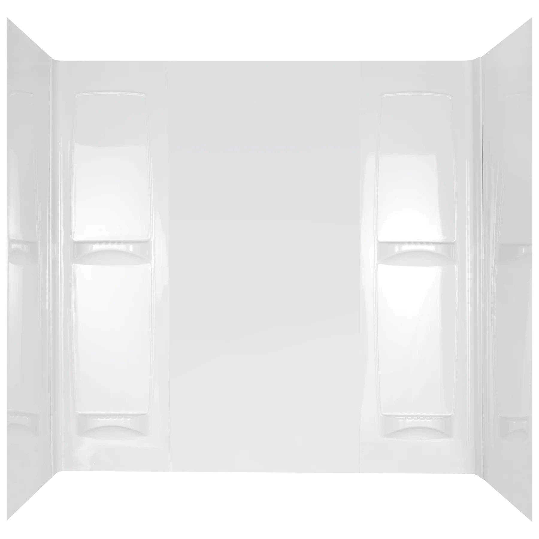 Delta Pro-Series 60 in. W x 57 in. H 5-Piece Glue-Up Tub Surround, High Gloss White