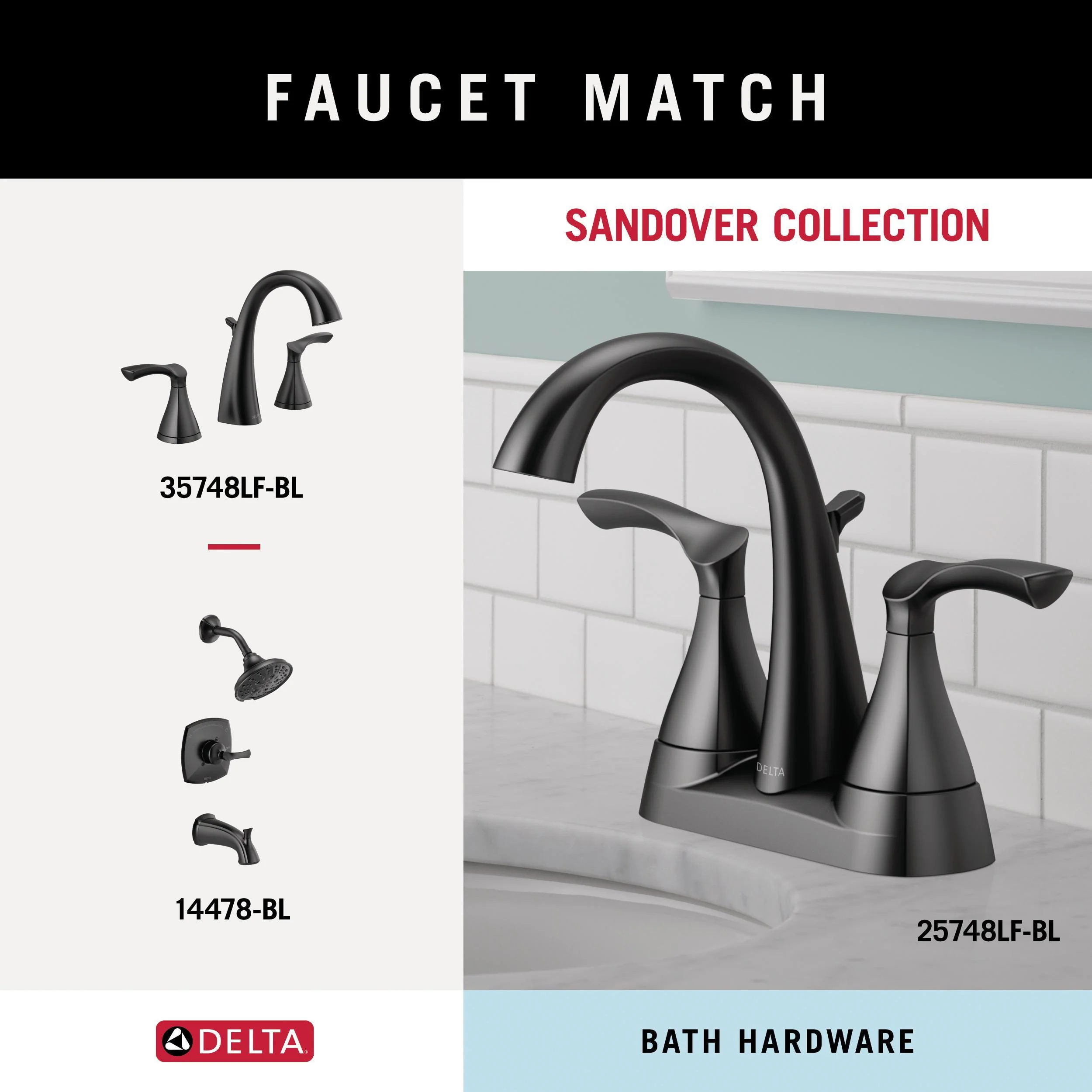 Delta Sandover 2-Hook Matte Black Wall-Mount Towel/Robe Hook, 3.31 in H x 4.29 in W x 2.80 in D - Image 6