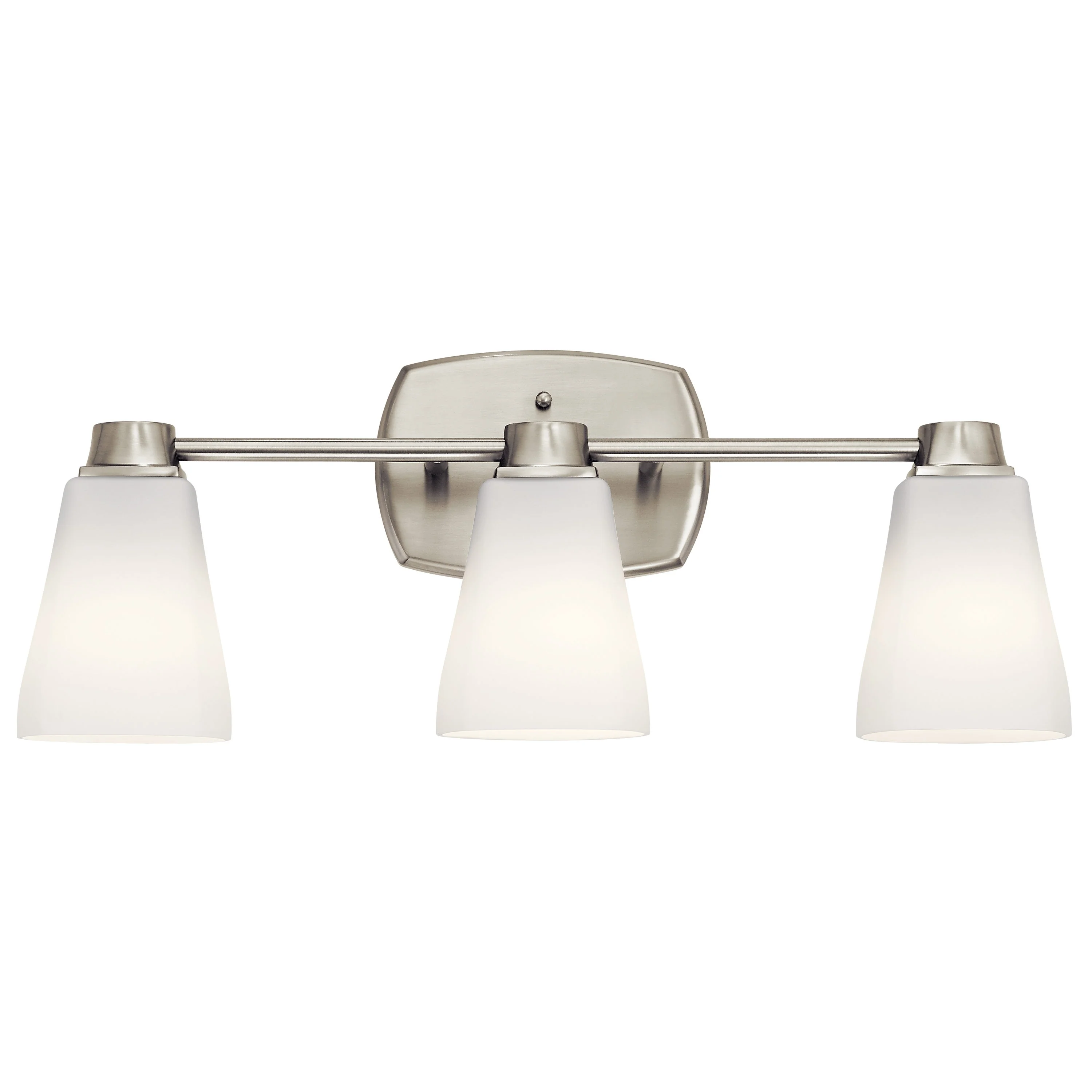 DELTA Sandover 21.63-in 3-Light Brushed Nickel Traditional Vanity Light