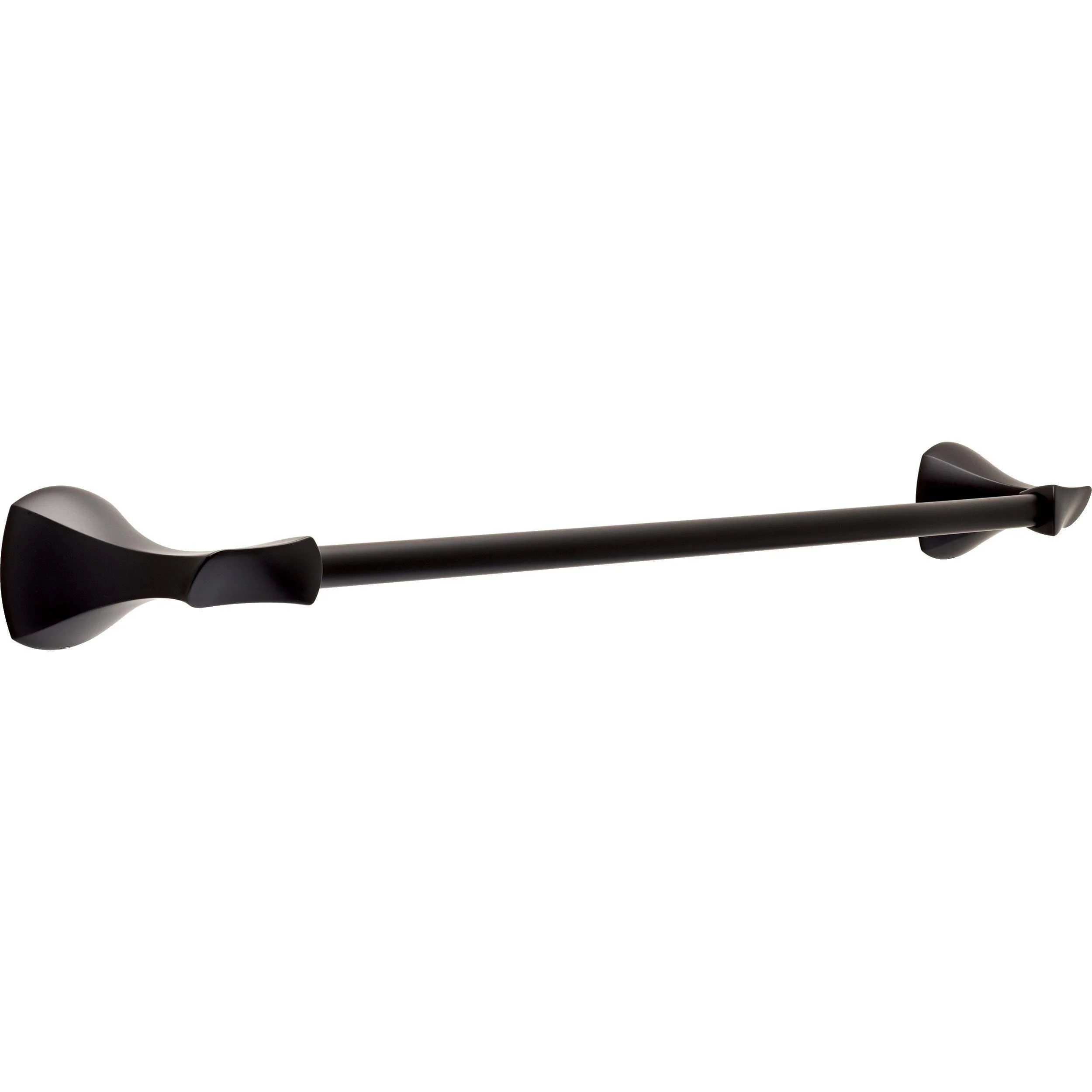 Delta Sandover 4-Piece Decorative Bathroom Hardware Set, Matte Black – 24-in Towel Bar, TP Holder, Towel Ring, Robe Hook - Image 2