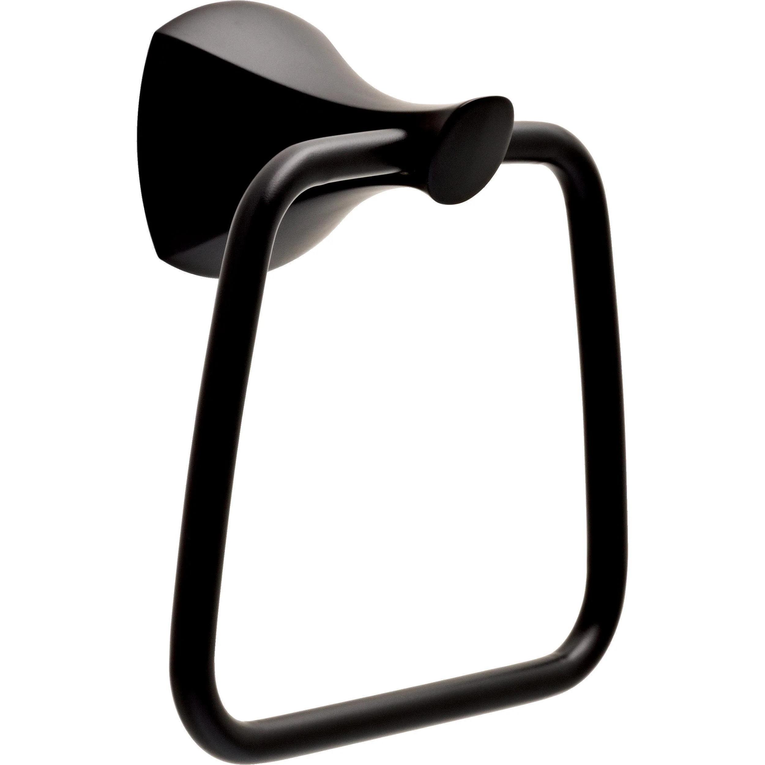 Delta Sandover 4-Piece Decorative Bathroom Hardware Set, Matte Black – 24-in Towel Bar, TP Holder, Towel Ring, Robe Hook - Image 3