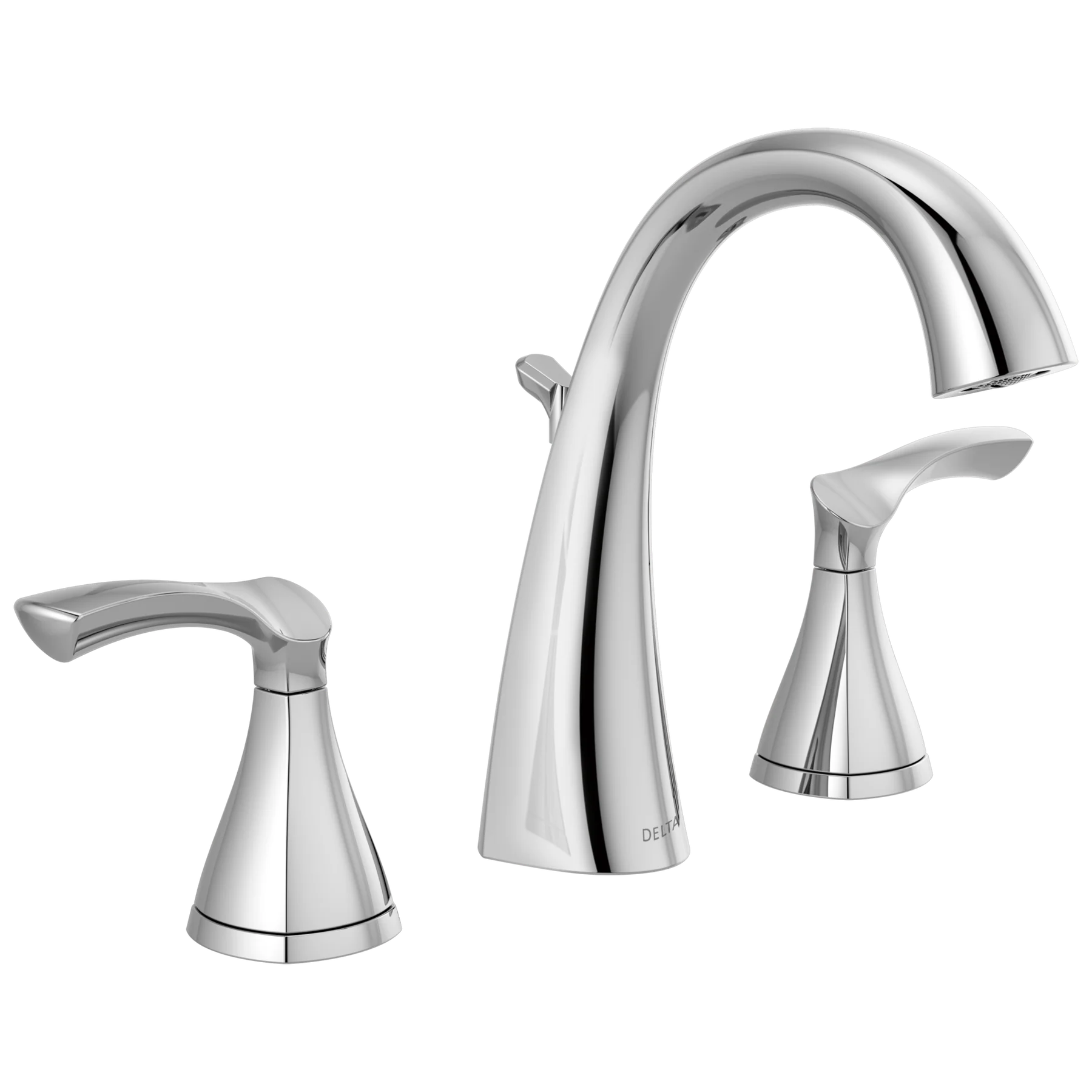 Delta Sandover Chrome 2-Handle Widespread WaterSense Bathroom Sink Faucet with Drain, 35748LF
