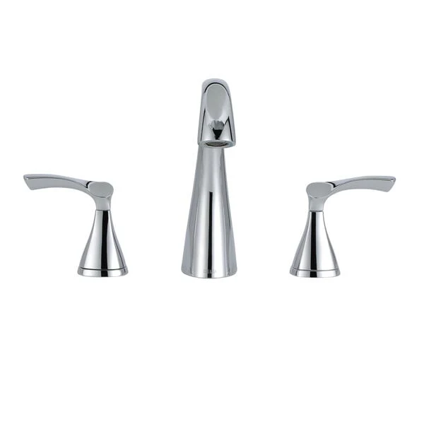 Delta Sandover Chrome 2-Handle Widespread WaterSense Bathroom Sink Faucet with Drain, 35748LF - Image 2