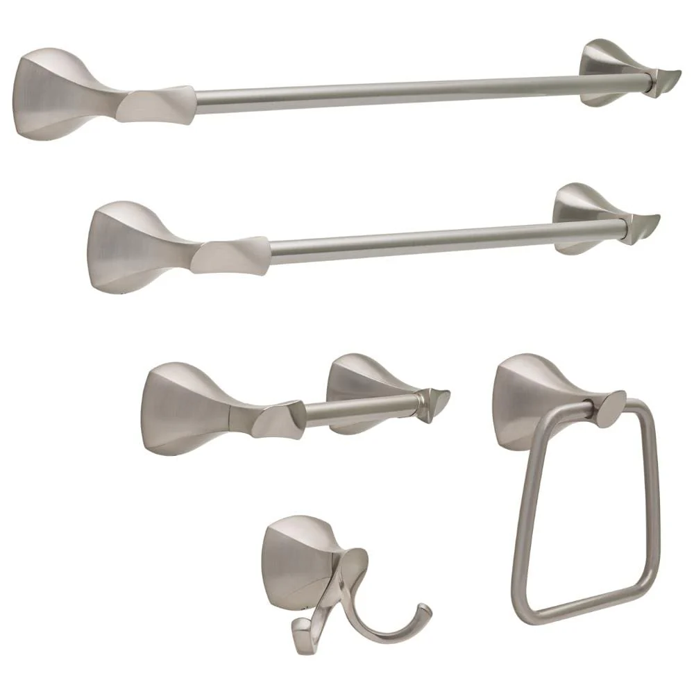 Delta Sandover Double Towel Hook with SpotShield Brushed Nickel Finish, 3.31 in H x 4.29 in W x 2.80 in D - Image 3
