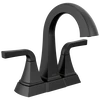 Delta Sandover Matte Black 2-Handle 4-in Centerset WaterSense Bathroom Sink Faucet with Drain - Image 2