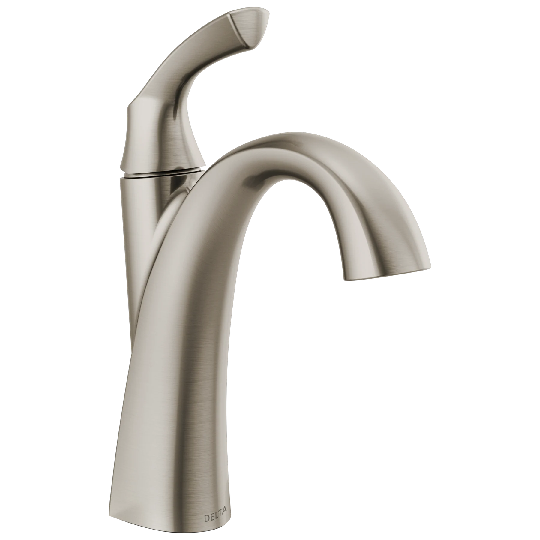 Delta Sandover SpotShield Brushed Nickel 1-Handle Single Hole WaterSense Bathroom Sink Faucet with Drain