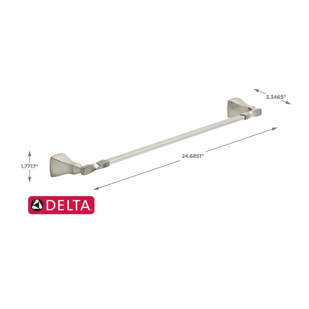 Delta Sawyer 18-in Satin Nickel Wall Mount Single Towel Bar - Image 6