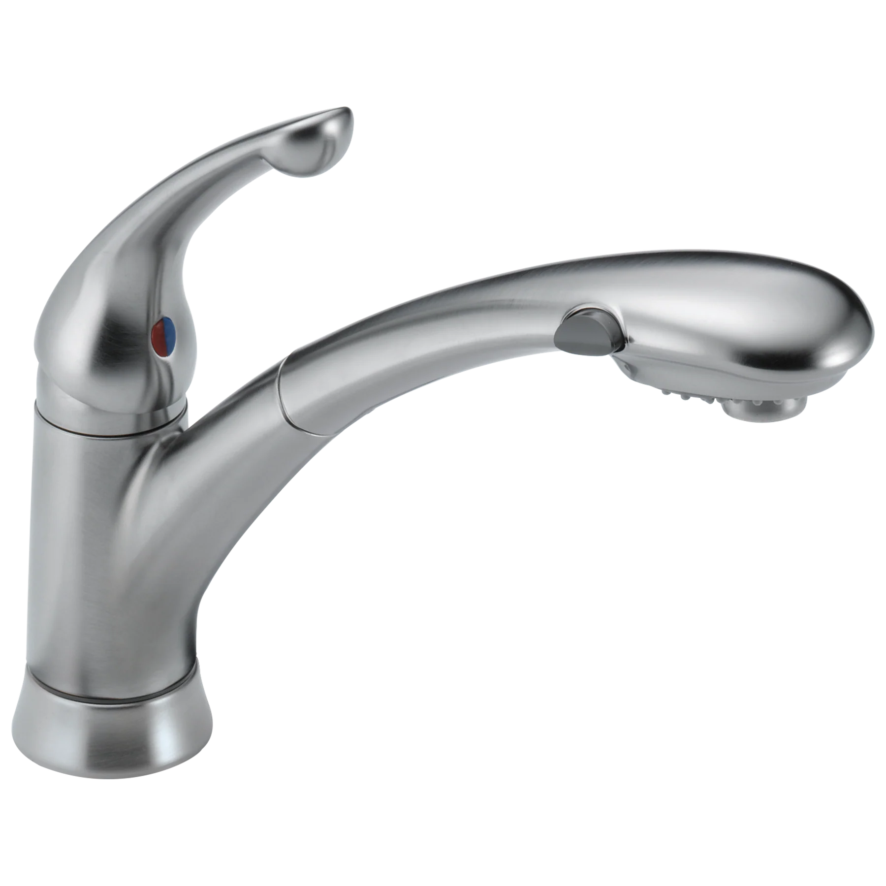 Delta Signature Arctic Stainless 1-Handle Deck-Mount Pull-Out Kitchen Faucet with Deck Plate