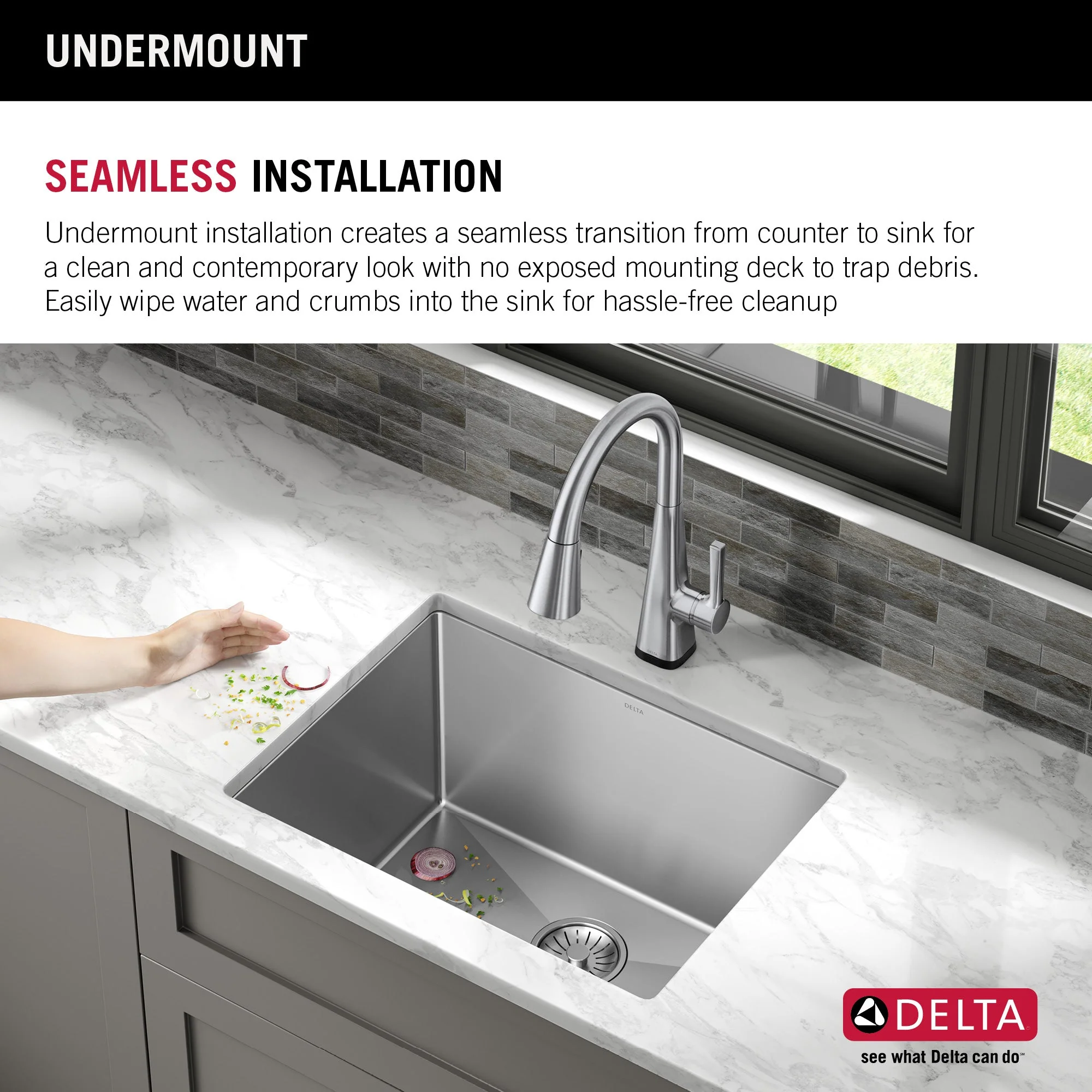 Delta Stainless Steel 1-Basin Undermount Laundry Sink 18x24" - Image 10
