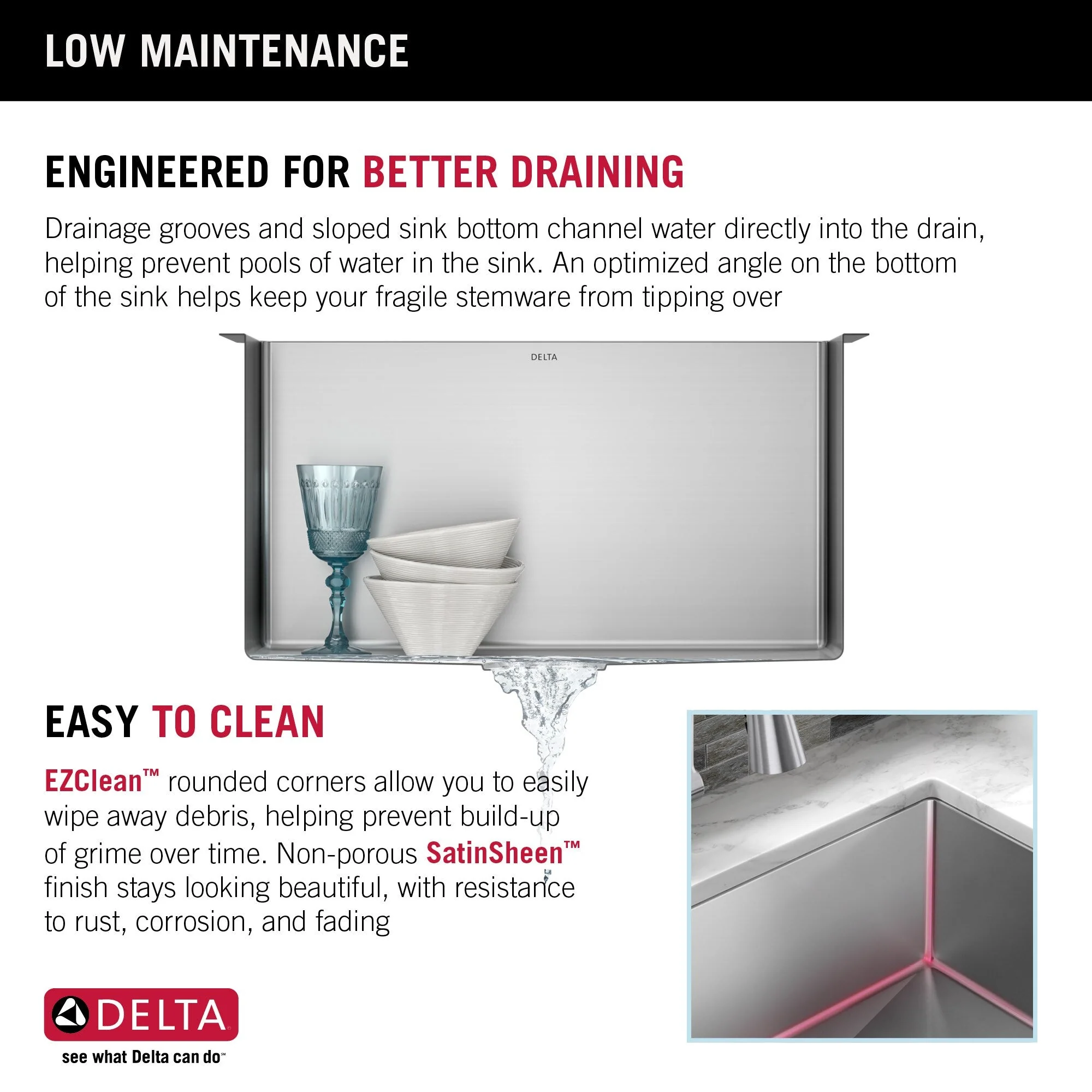 Delta Stainless Steel 1-Basin Undermount Laundry Sink 18x24" - Image 14