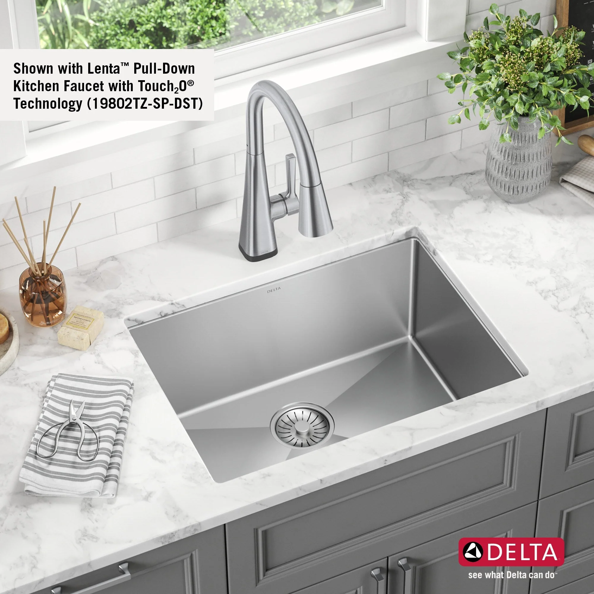 Delta Stainless Steel 1-Basin Undermount Laundry Sink 18x24" - Image 5
