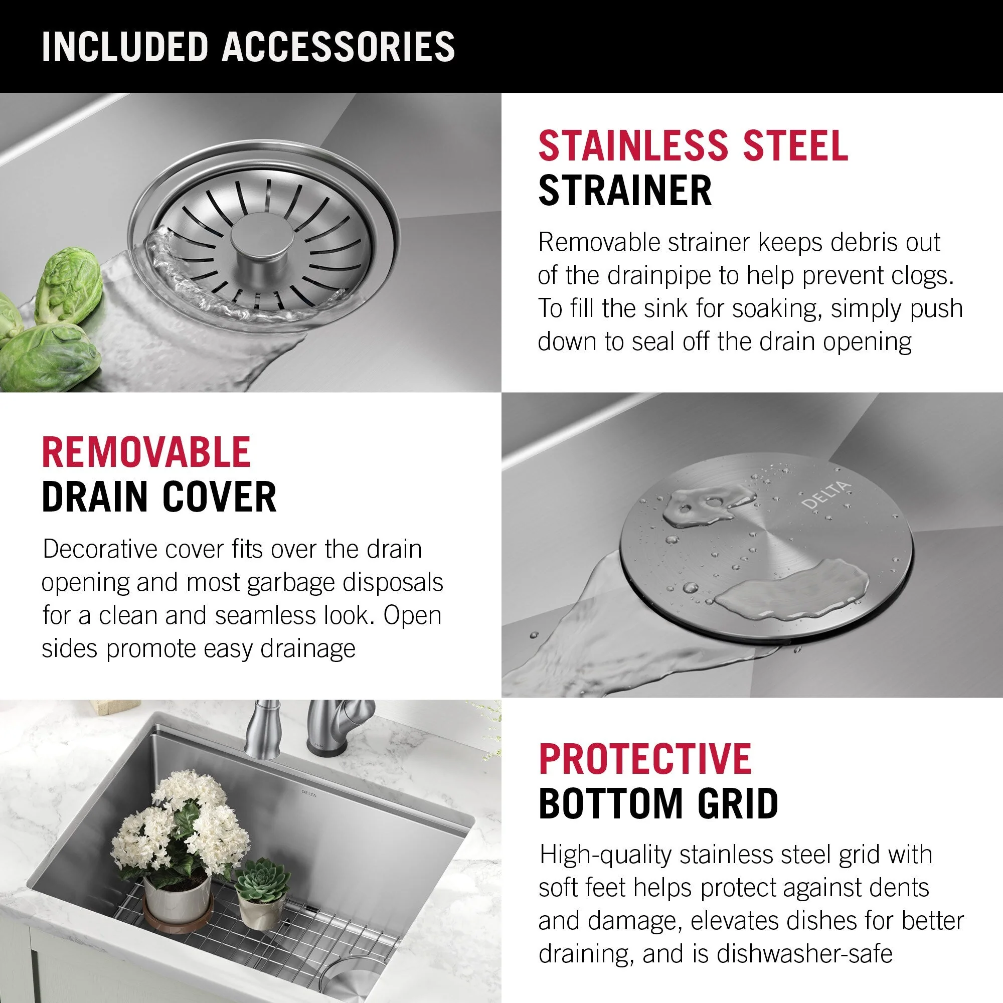 Delta Stainless Steel Undermount Laundry Sink with Drain - Image 13