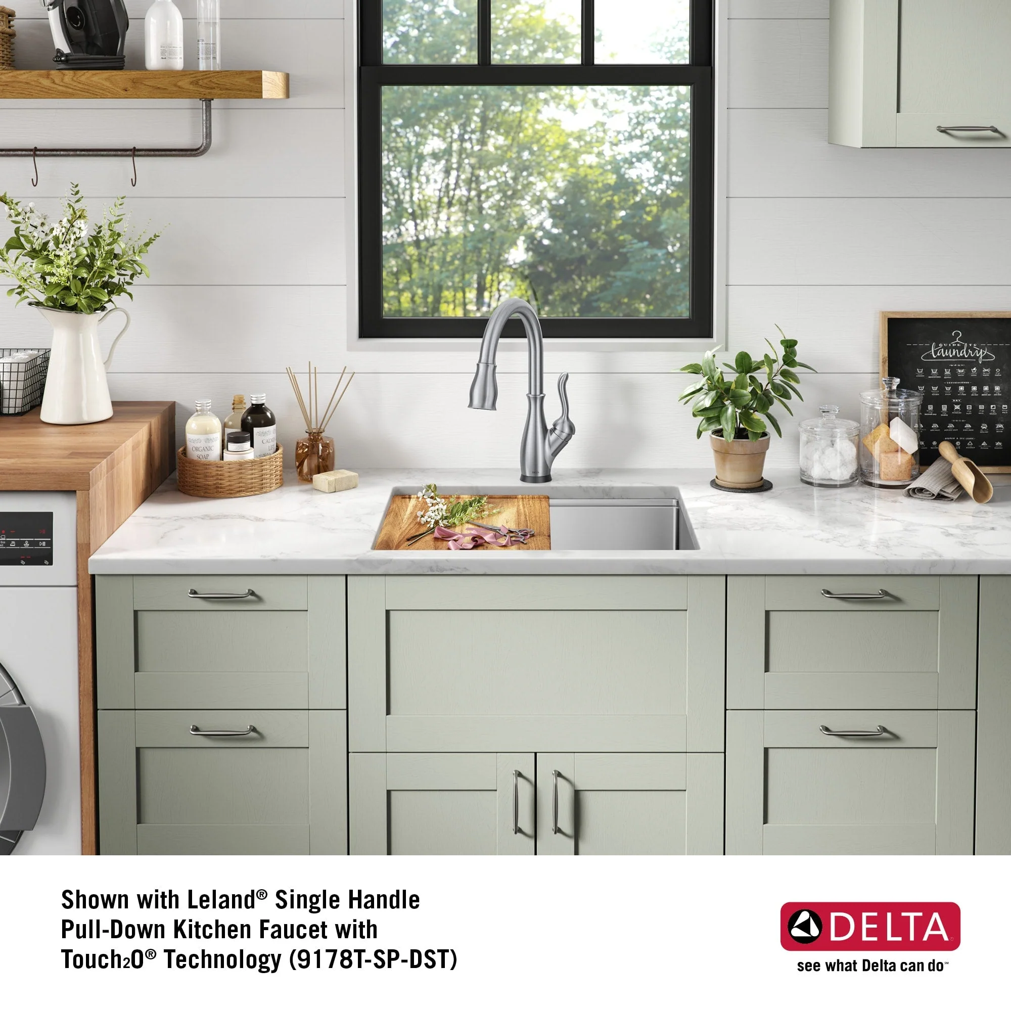 Delta Stainless Steel Undermount Laundry Sink with Workstation and Drain - Image 18