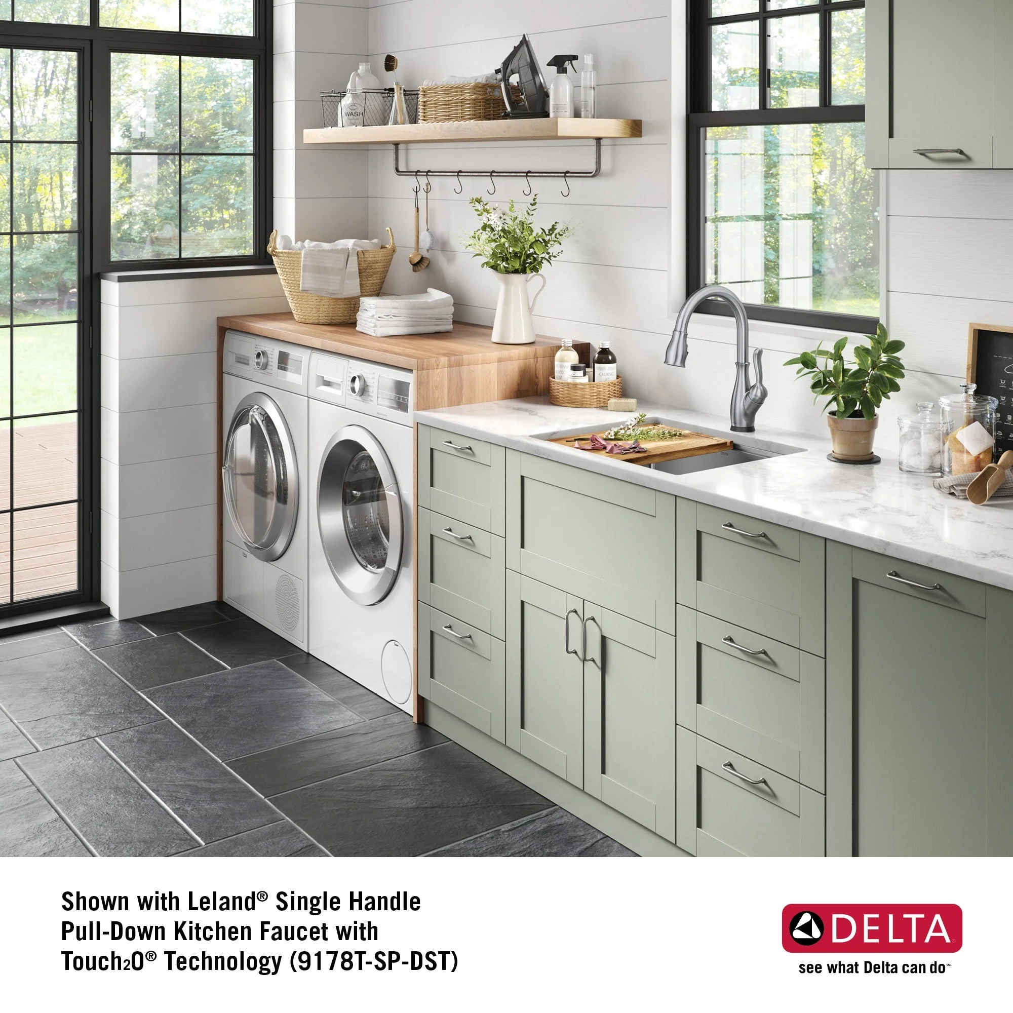 Delta Stainless Steel Undermount Laundry Sink with Workstation and Drain - Image 19