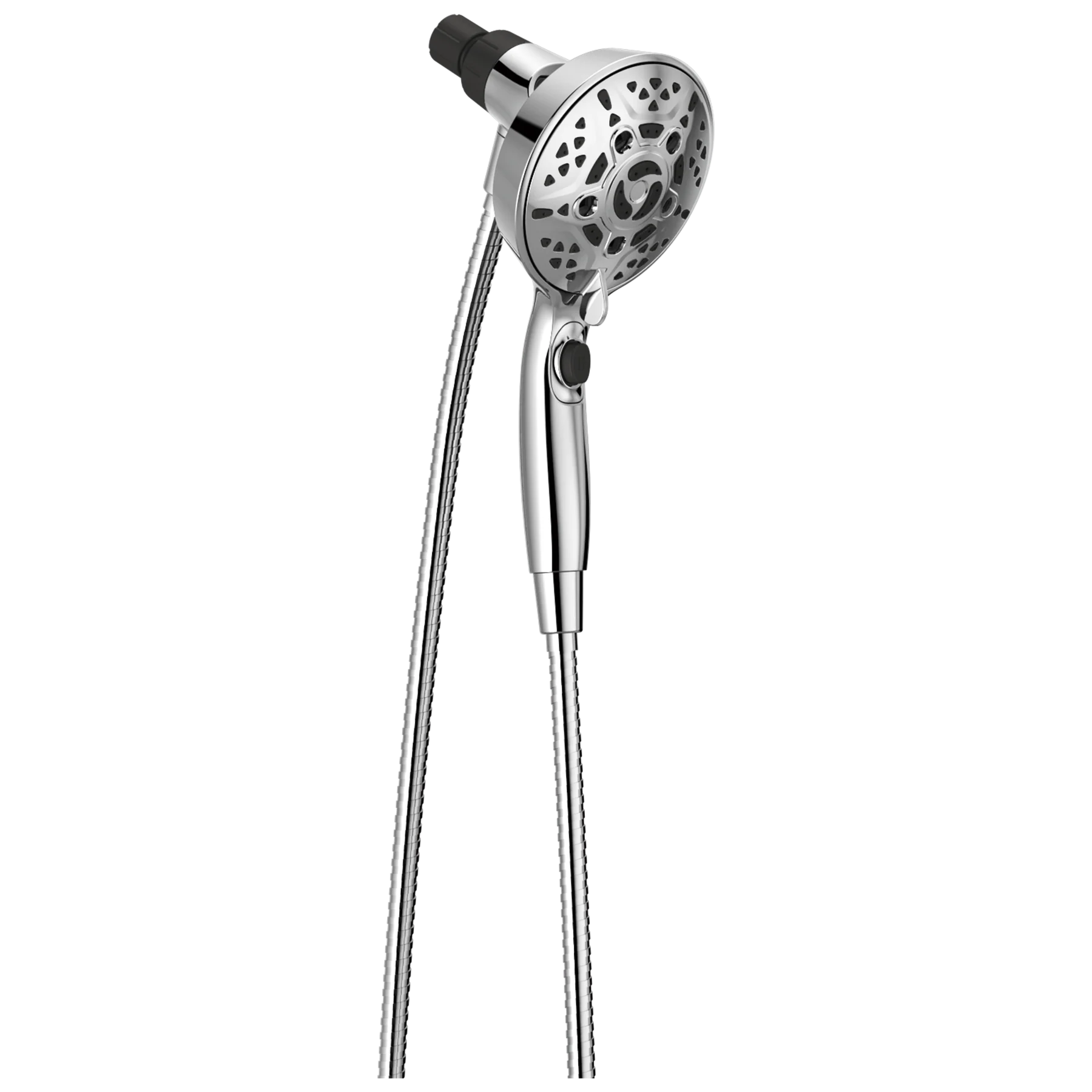 Delta SureDock 7-Spray 5 in. Single Wall-Mount Handheld H2Okinetic Shower Head, SpotShield Brushed Nickel