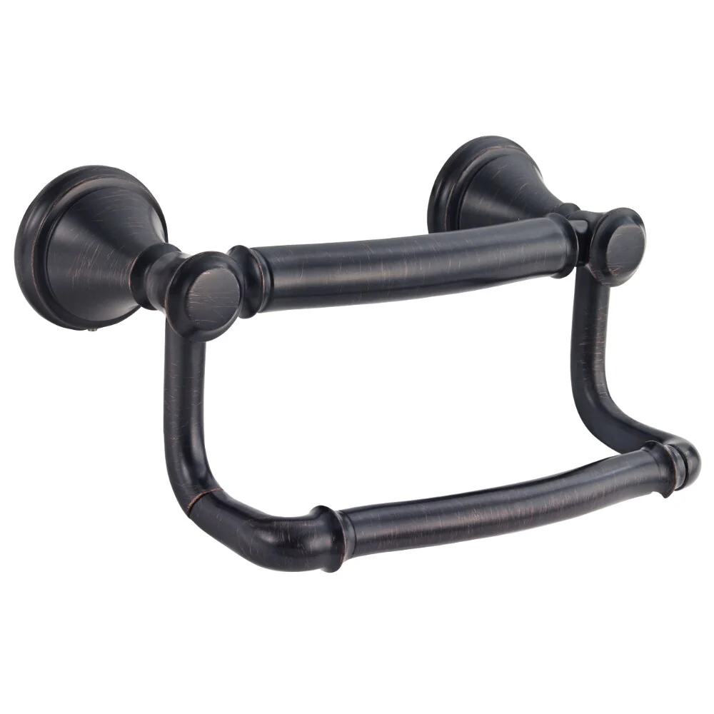 Delta Traditional 6.86-in Venetian Bronze Wall Mount Grab Bar with Pivoting Toilet Paper Holder